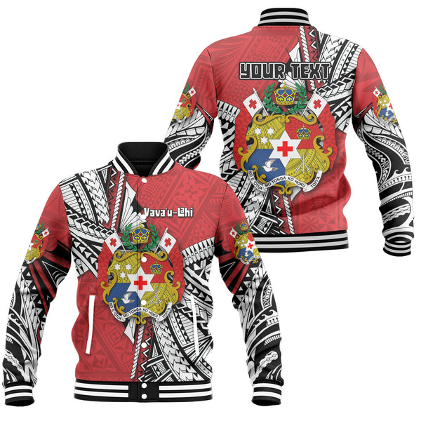 Custom Tonga Vava'u Lahi Coat Of Arms Baseball Jacket