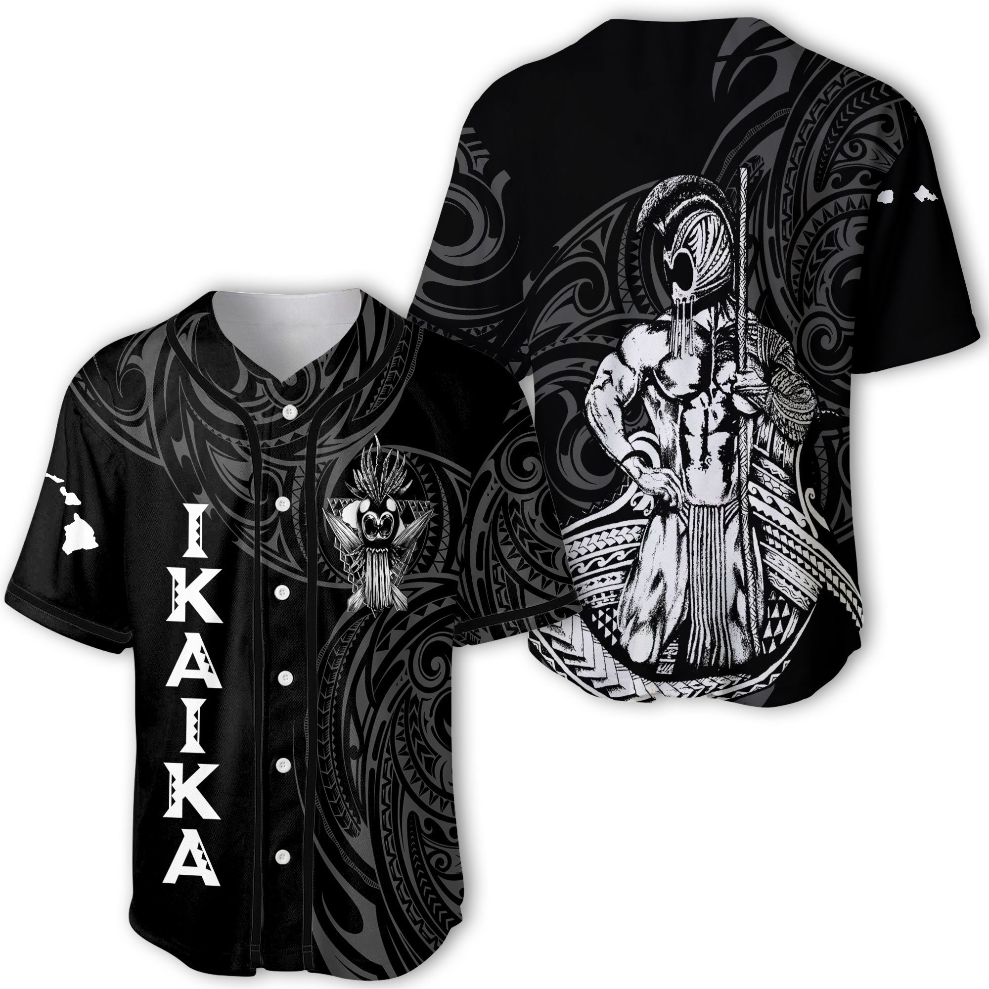 Hawaii Ikaika Warrior Baseball Jersey Polynesian Style