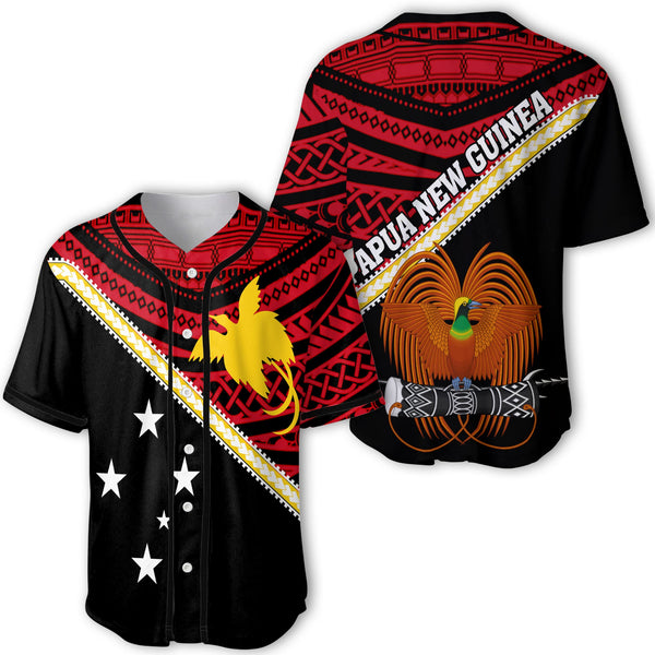 Papua New Guinea Baseball Jersey Polynesian Flag Style