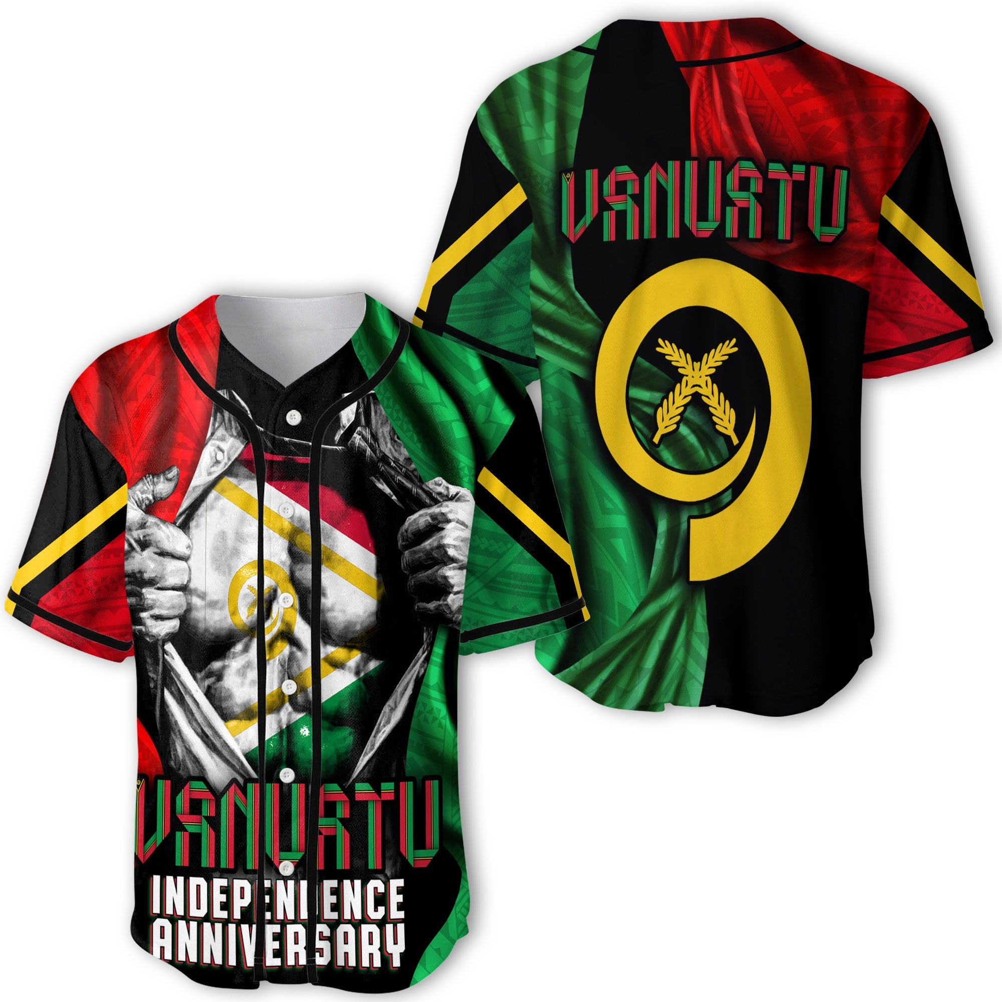 Vanuatu In Me Independence Day Baseball Jersey 43rd Anniversary Style