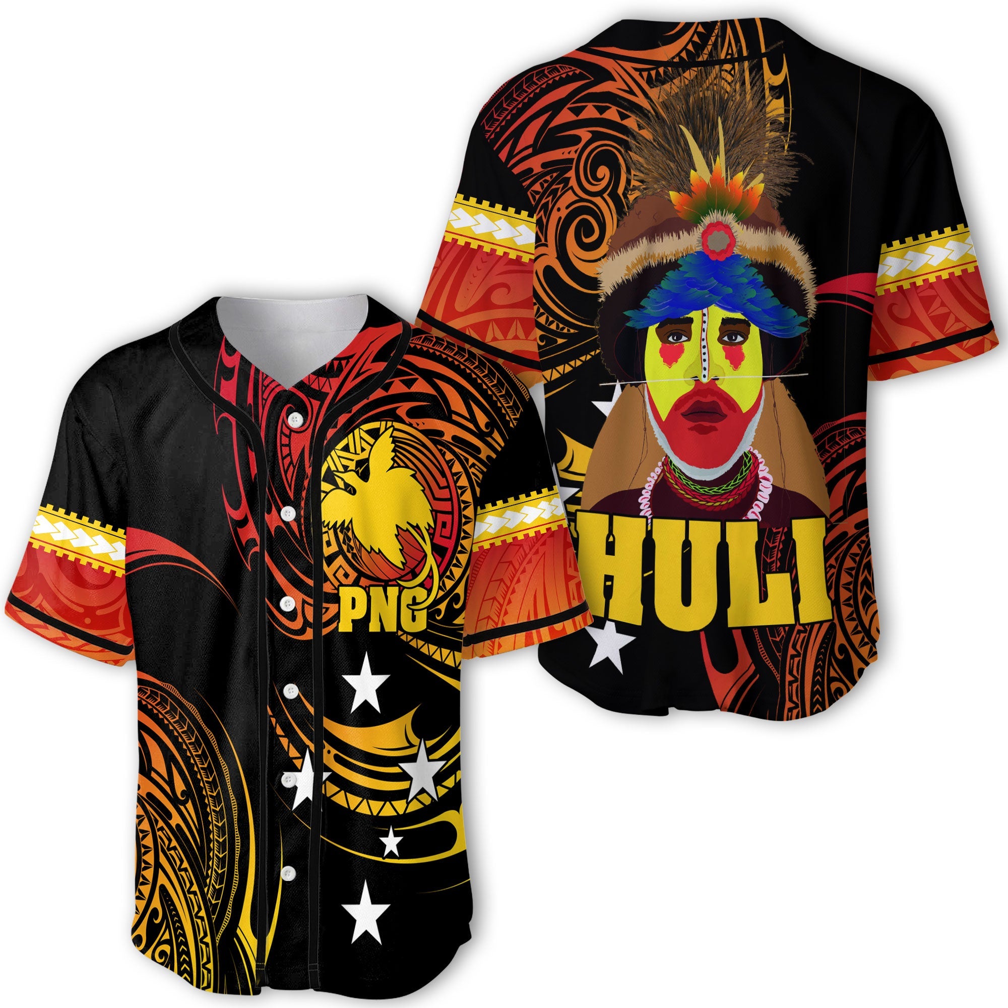 Papua New Guinea Baseball Jersey Huli Wigmen Style