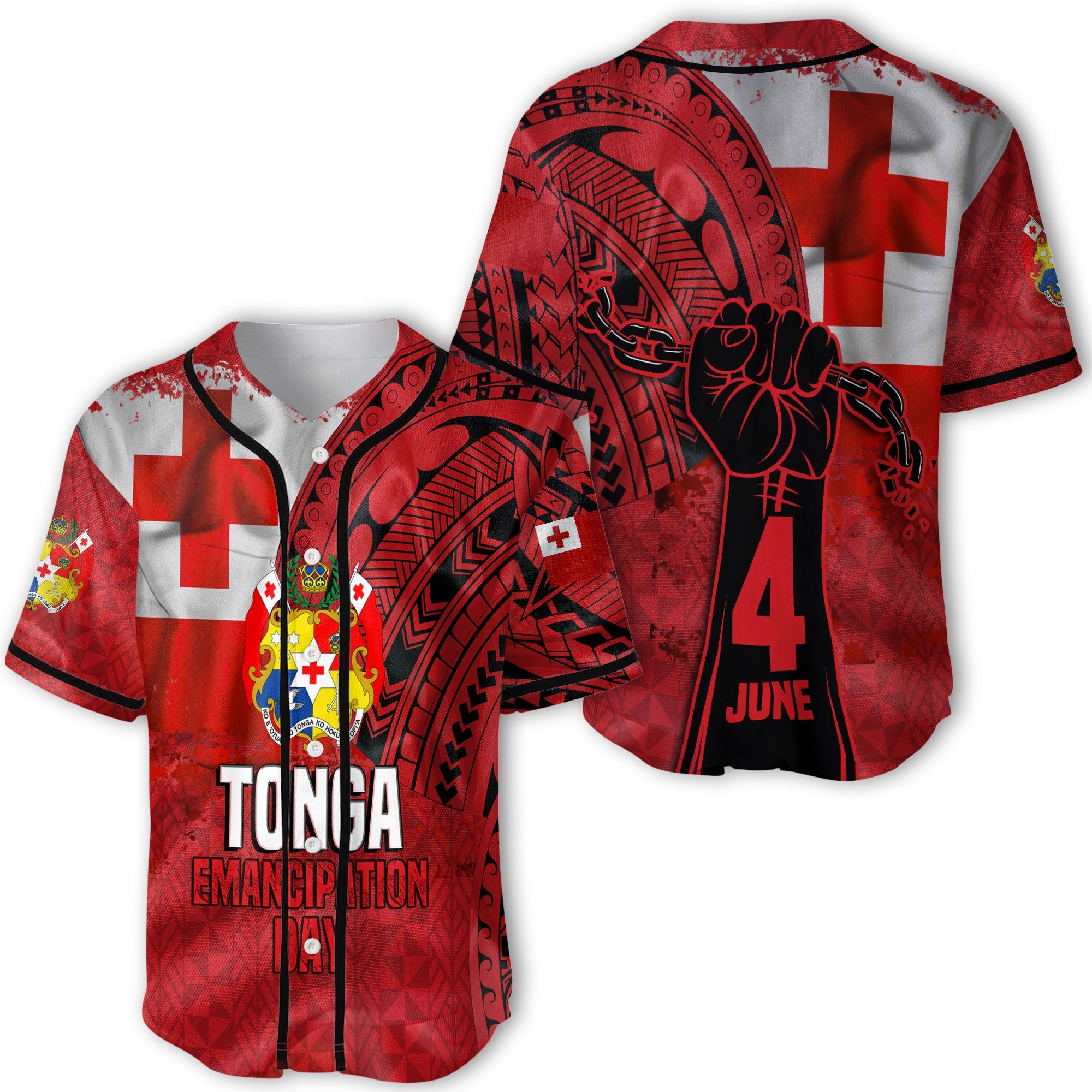 Tonga Independence Emancipation Day Baseball Jersey