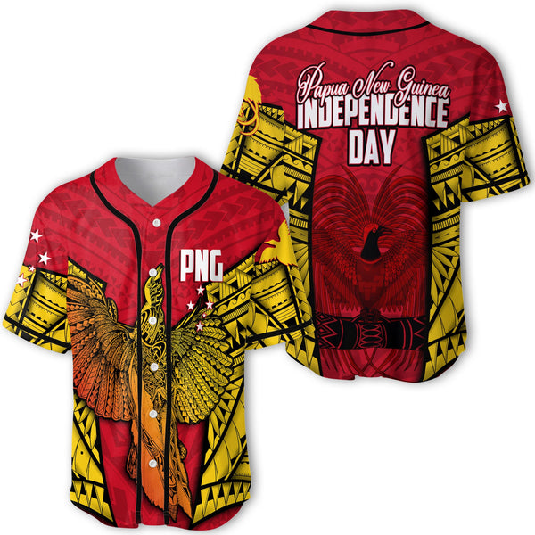 Papua New Guinea Independence Day Baseball Jersey Raggiana Bird of Paradise Style