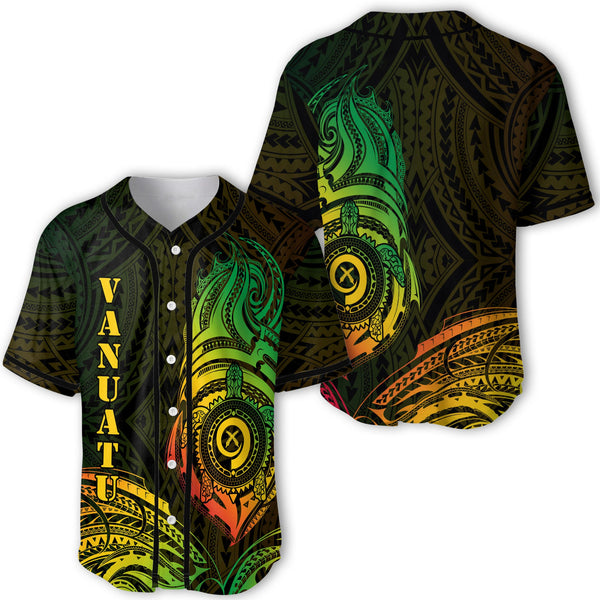 Vanuatu Baseball Jersey Polynesian Reggae Style