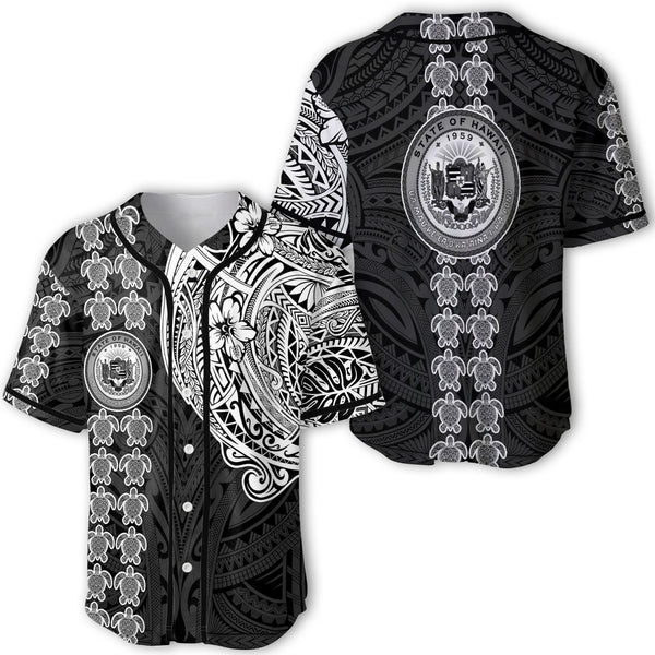 Hawaii Seal Polynesian Turtle Line Baseball Jersey