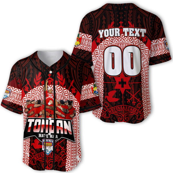 Custom Tonga Mate Ma'a Rugby League Baseball Jersey