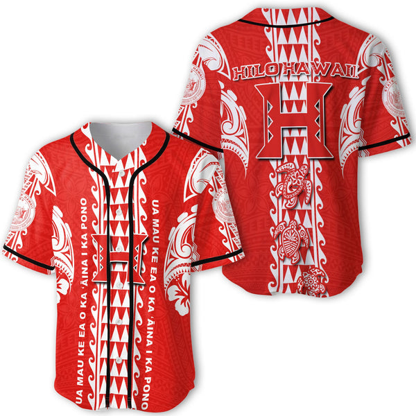 Hilo Hawaii Seal Baseball Jersey Turtle Style