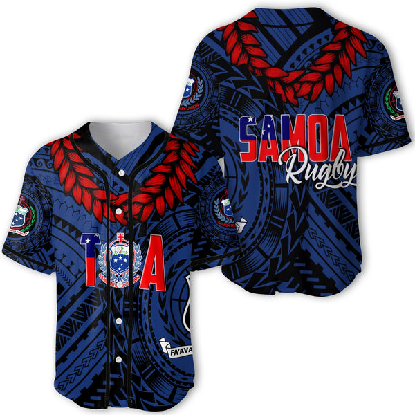 Samoa TOA Rugby Baseball Jersey Ulafala Style