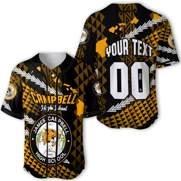 Hawaii James Campbell High School Custom Baseball Jersey Map Style