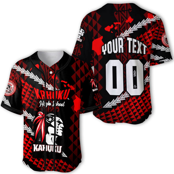 Hawaii Kahuku High & Intermediate School Custom Baseball Jersey Map Style