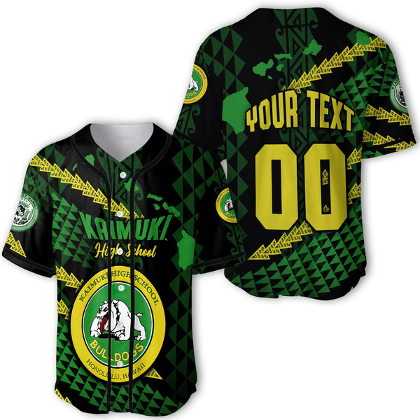 Hawaii Kaimuki High School Custom Baseball Jersey Map Style