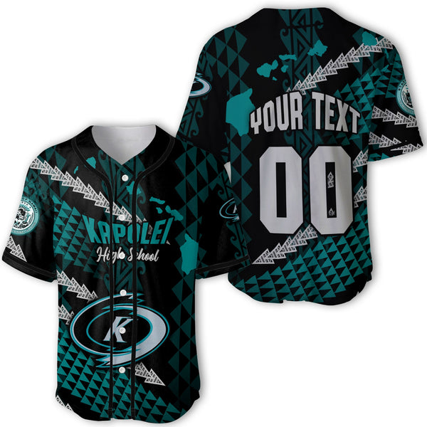 Hawaii Kapolei High School Custom Baseball Jersey Map Style