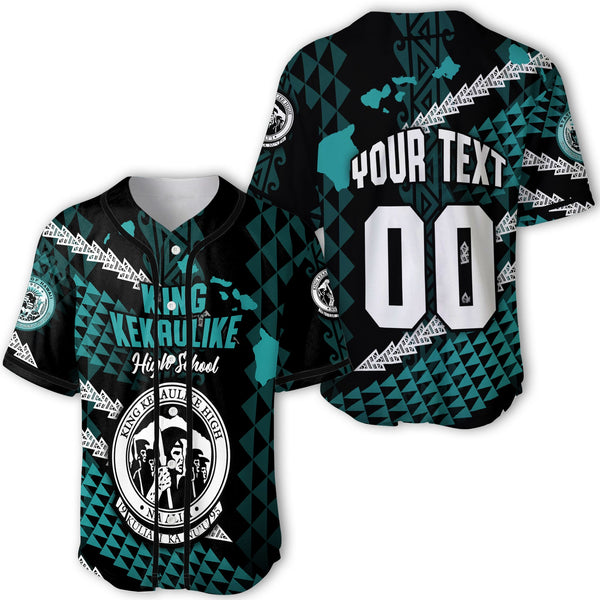 Hawaii King Kekaulike High School Custom Baseball Jersey Map Style