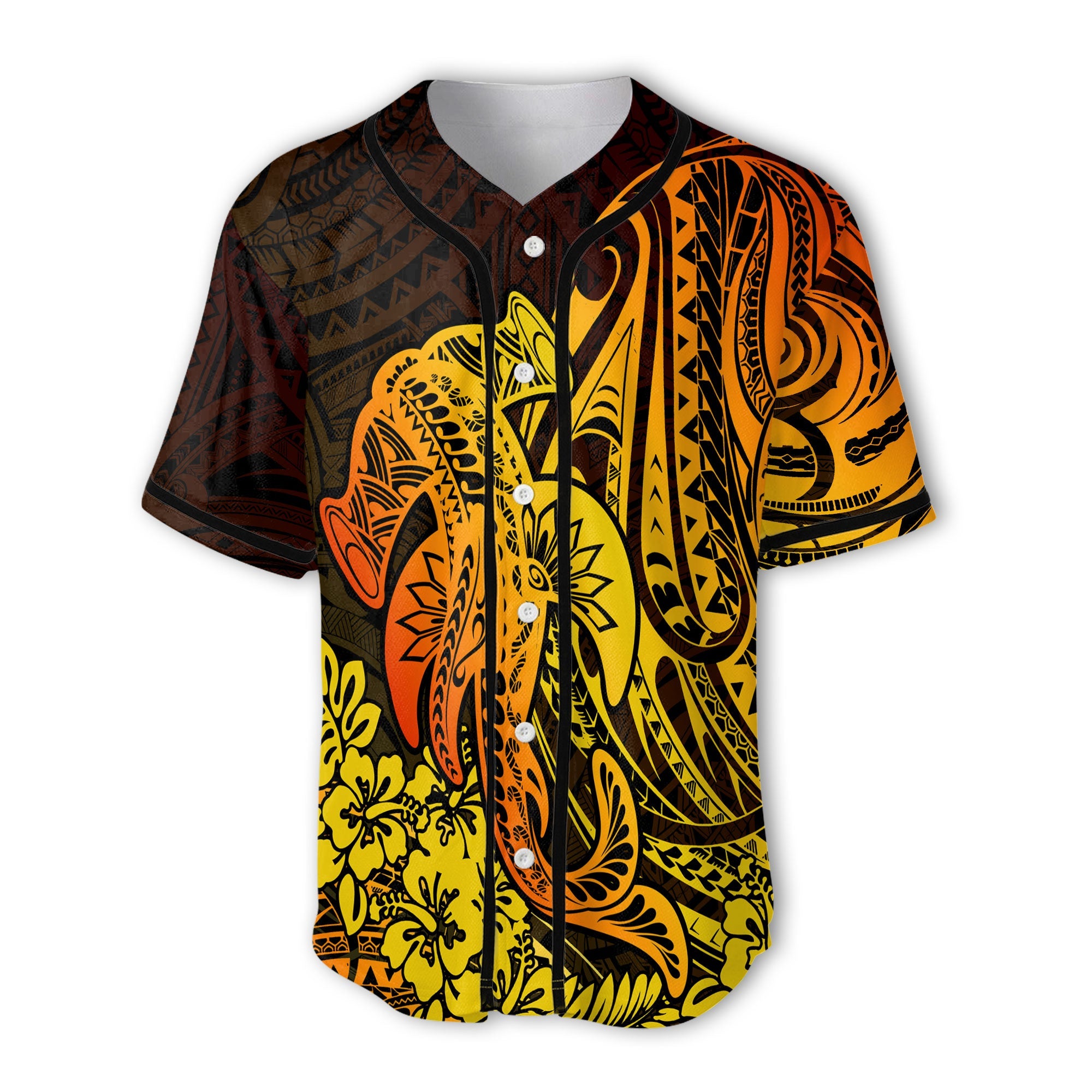 Hawaii Hammerhead Shark Baseball Jersey Reggae Style