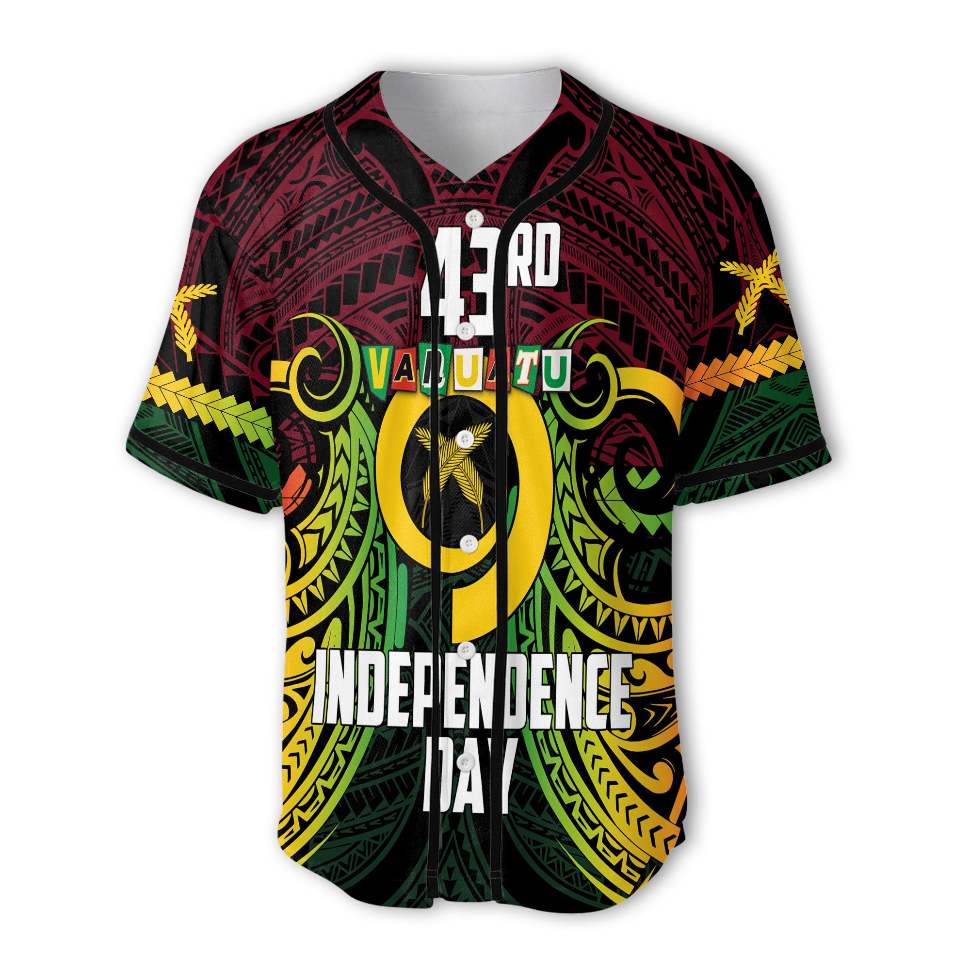 Vanuatu Baseball Jersey Independence Day 43rd Anniversary Style 2