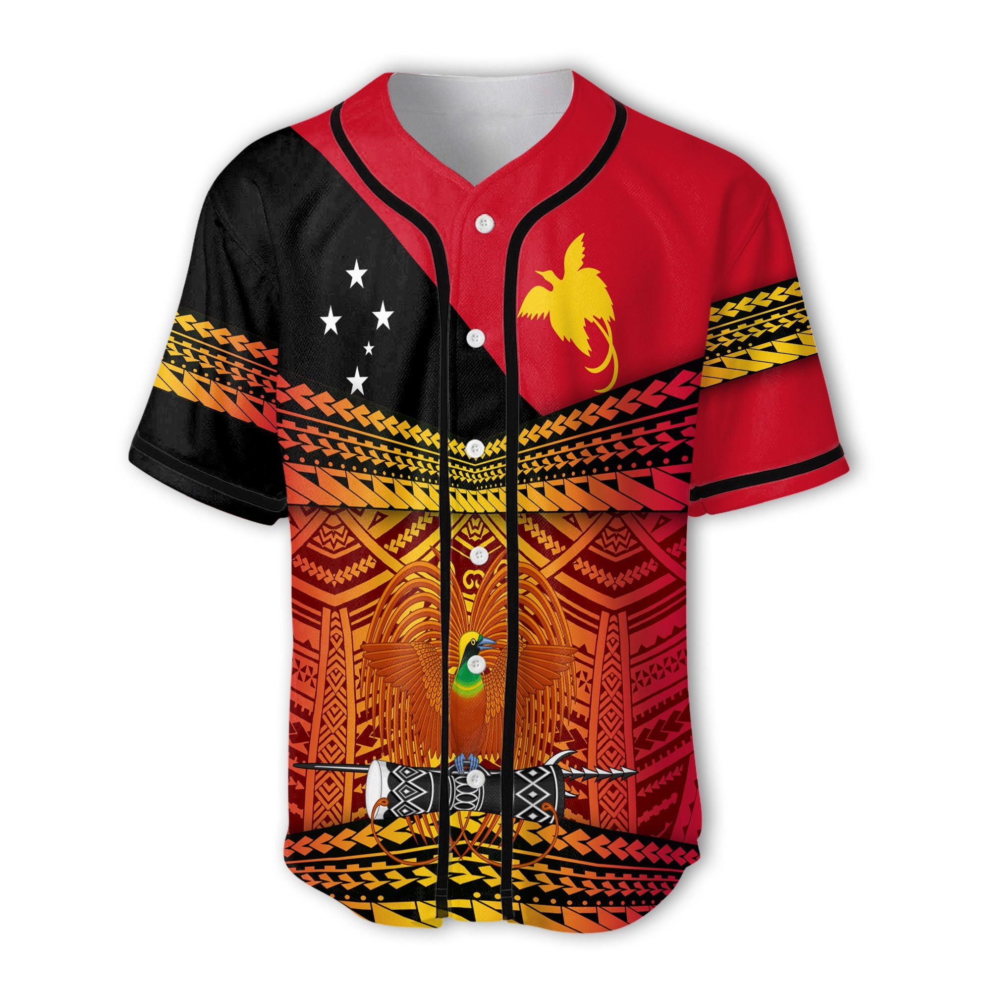 Papua New Guinea Independence Day Baseball Jersey PNG Emblem Style