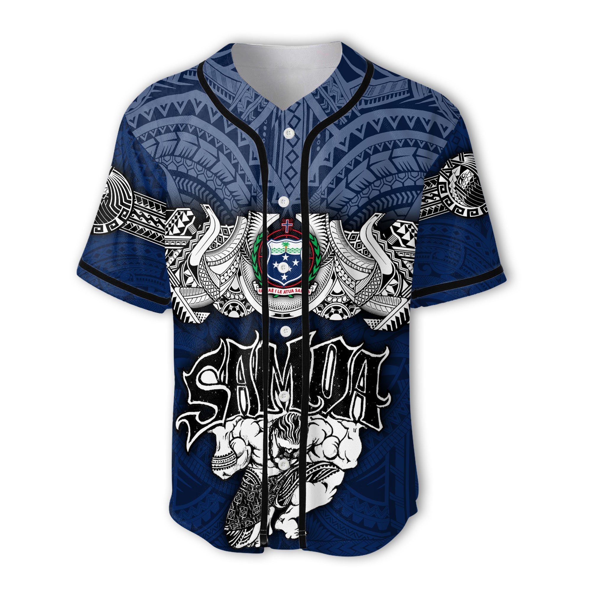 Custom Samoa Warrior Baseball Jersey