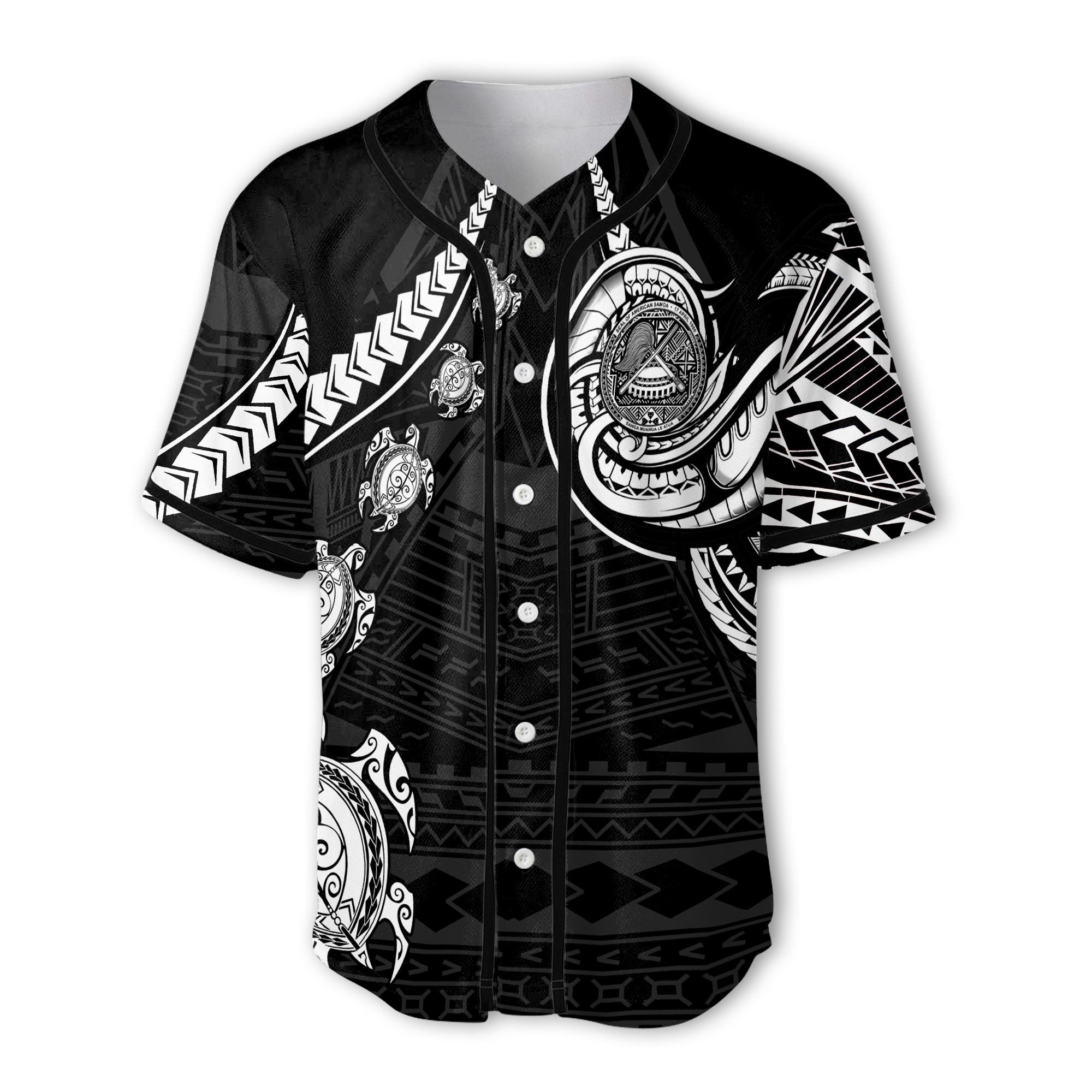 Seal Of American Samoa Baseball Jersey Turtle Style