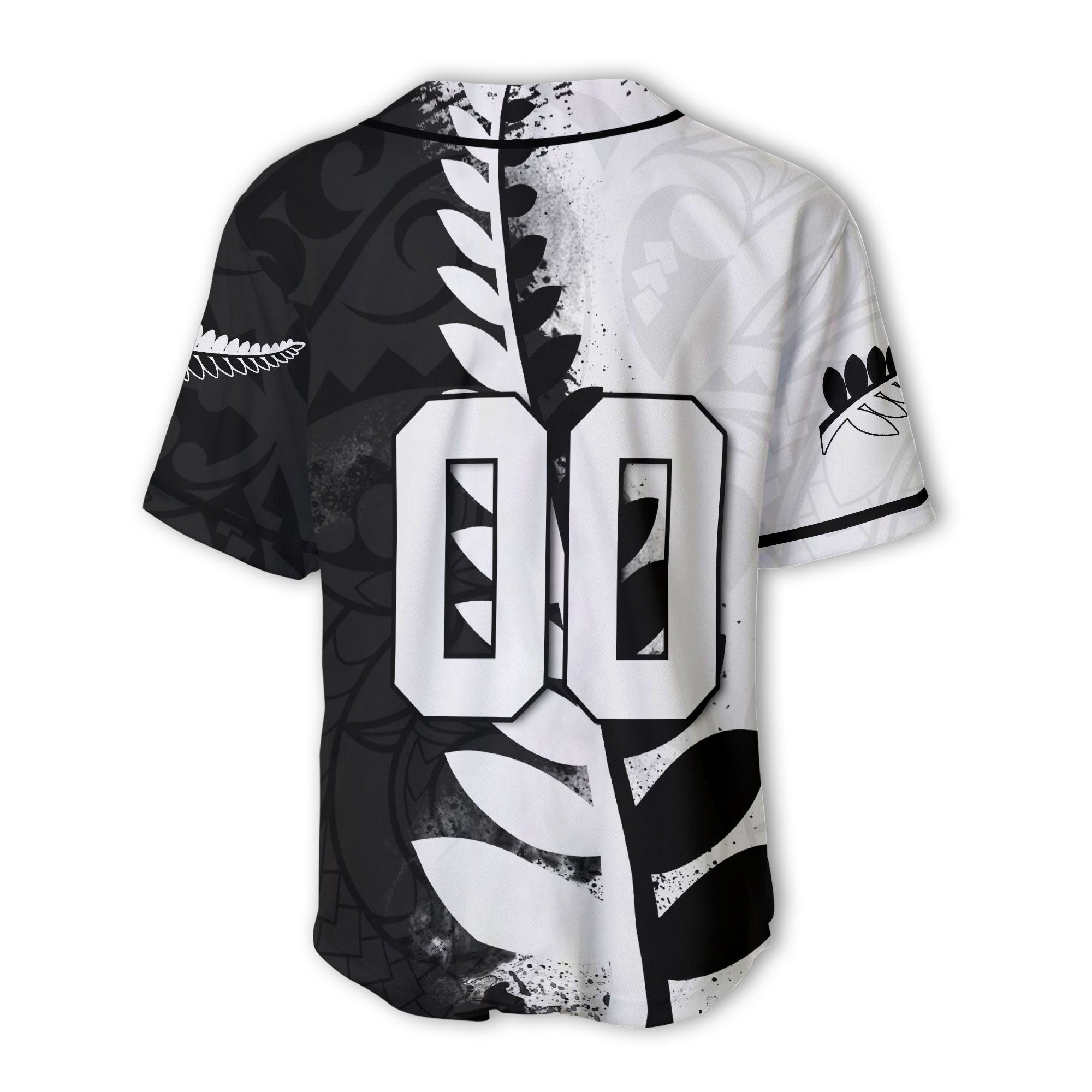 Custom New Zealand Rugby Baseball Jersey Silver Fern Style