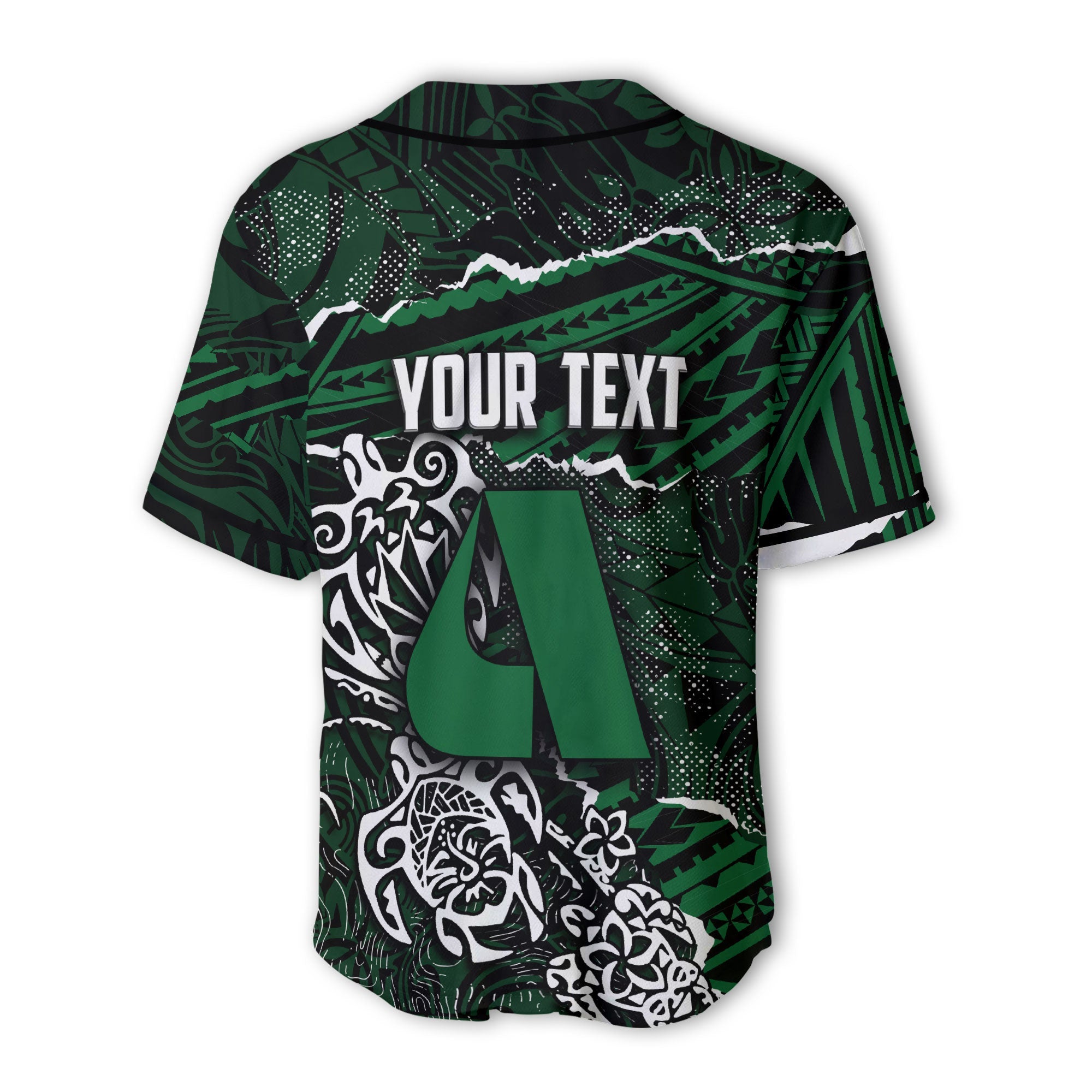 Hawaii Aiea High School Custom Baseball Jersey Polynesian Turtle Style