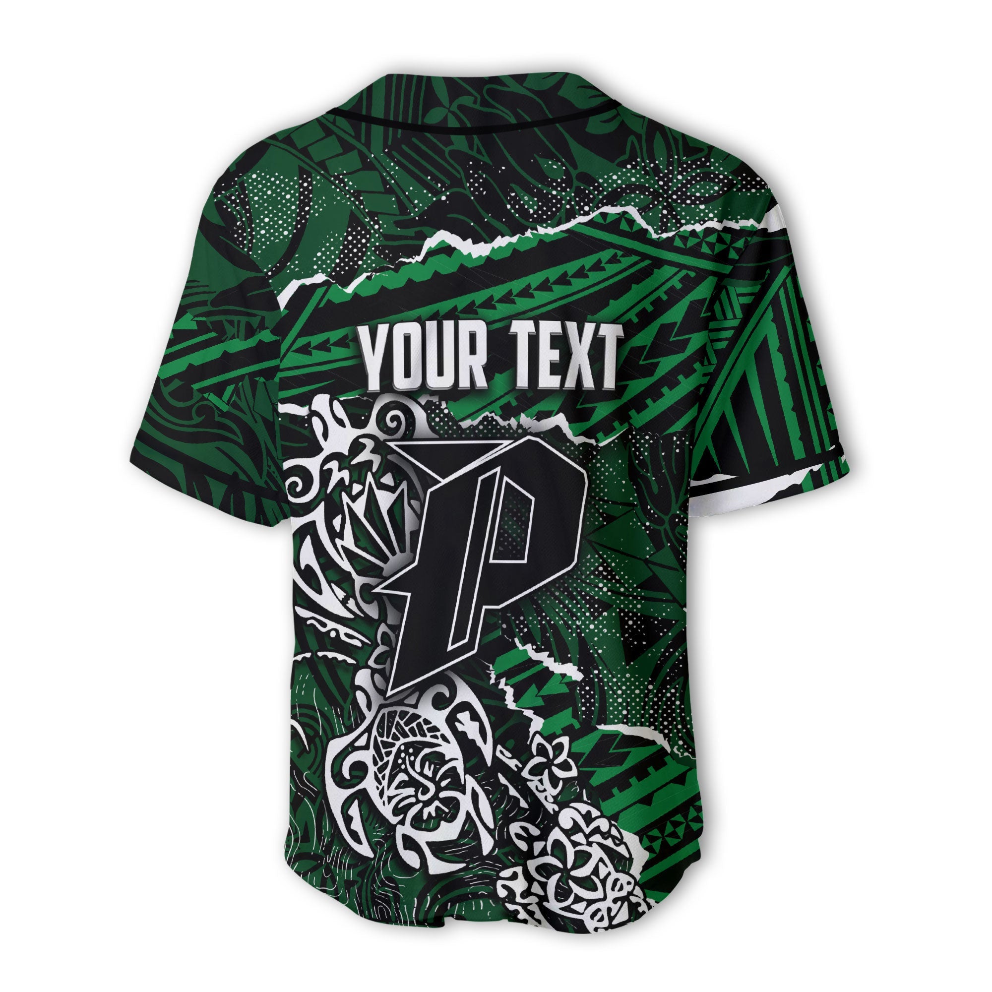 Hawaii Pahoa High & Intermediate School Custom Baseball Jersey Polynesian Turtle Style