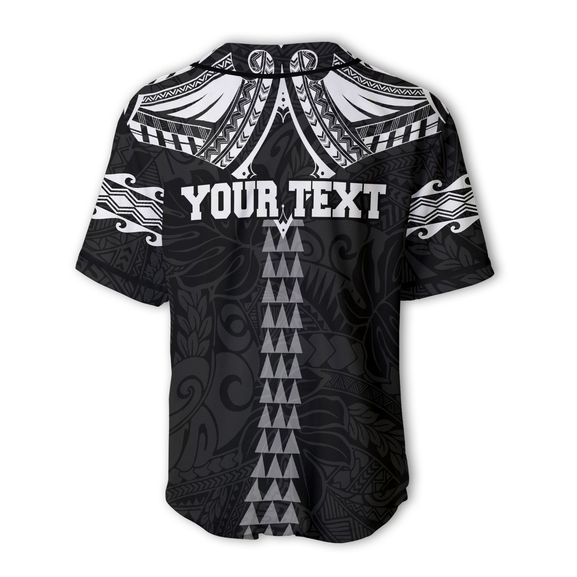 Custom Hawaii Ikaika Warrior Baseball Jersey Polynesian Tattoo Style