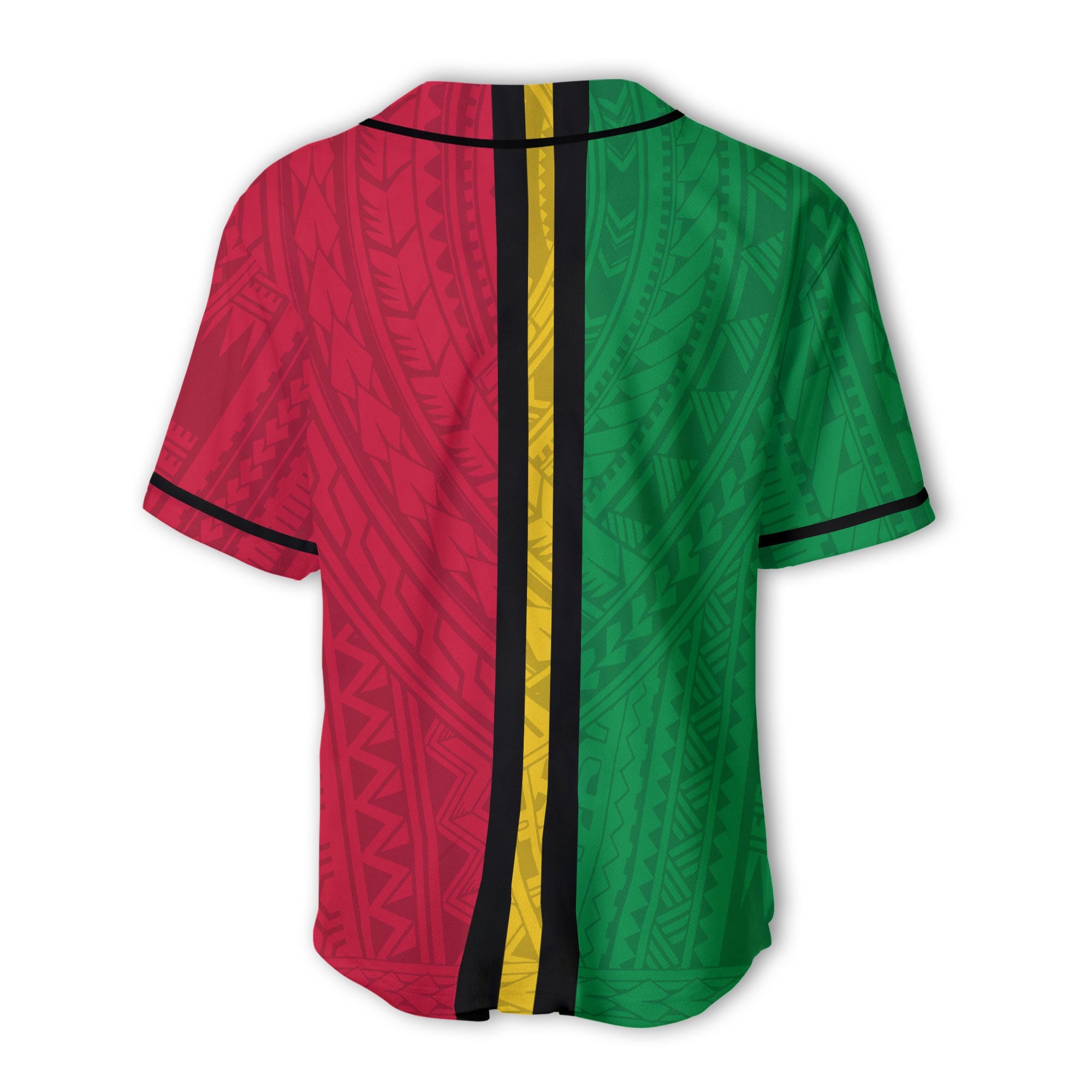 Vanuatu Baseball Jersey Polynesian Flag Style