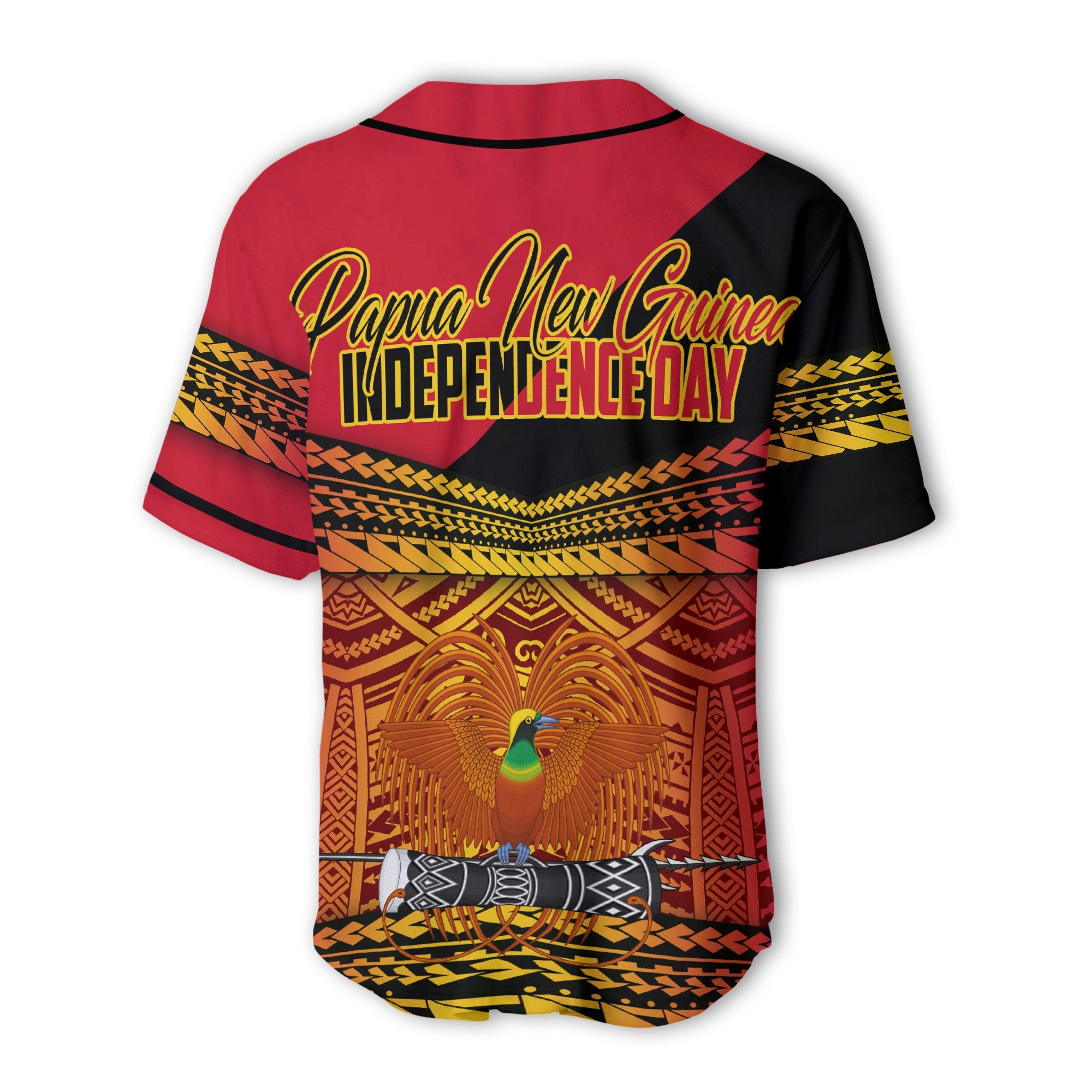 Papua New Guinea Independence Day Baseball Jersey PNG Emblem Style