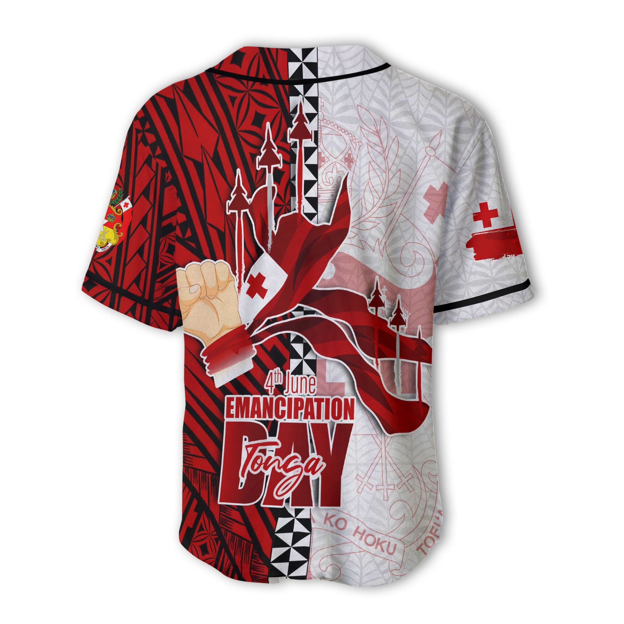 Tonga National Emancipation Day Baseball Jersey