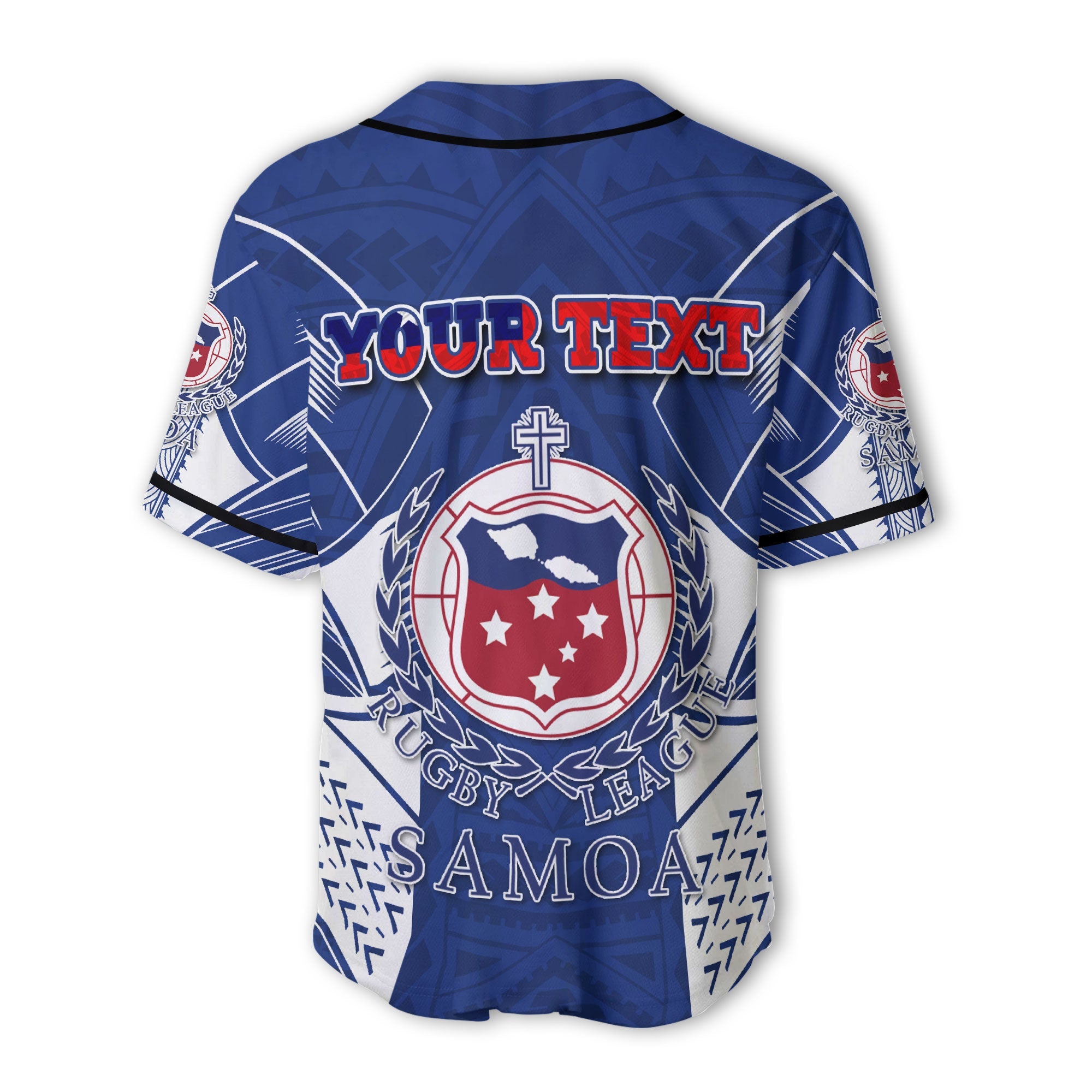 Custom TOA Samoa Rugby Baseball Jersey