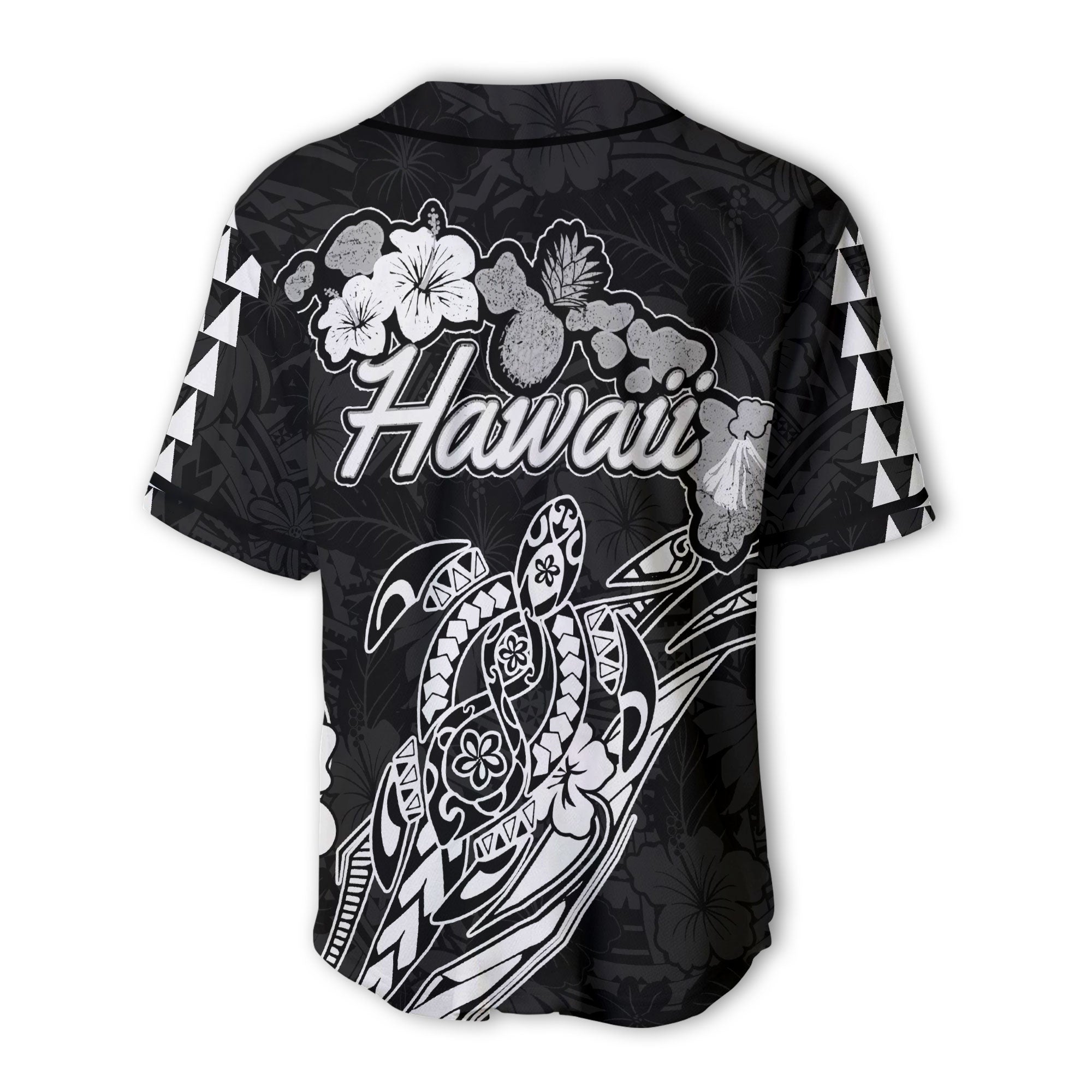 Hawaii Seal Baseball Jersey Turtle & Map Style