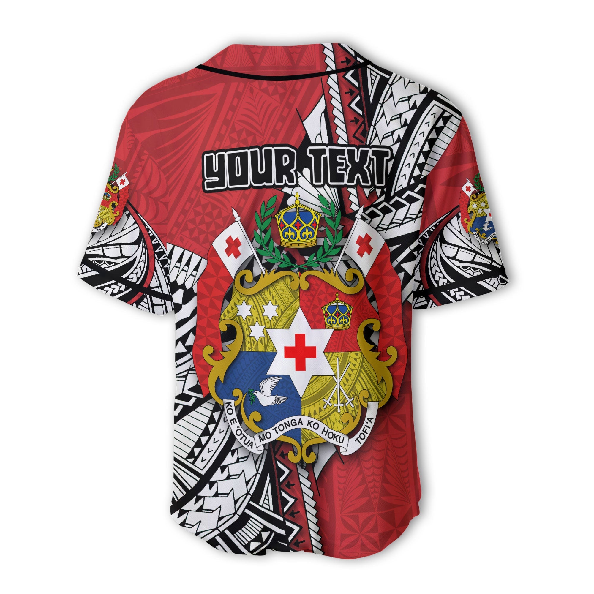 Custom Tonga Vava'u Lahi Coat Of Arms Baseball Jersey