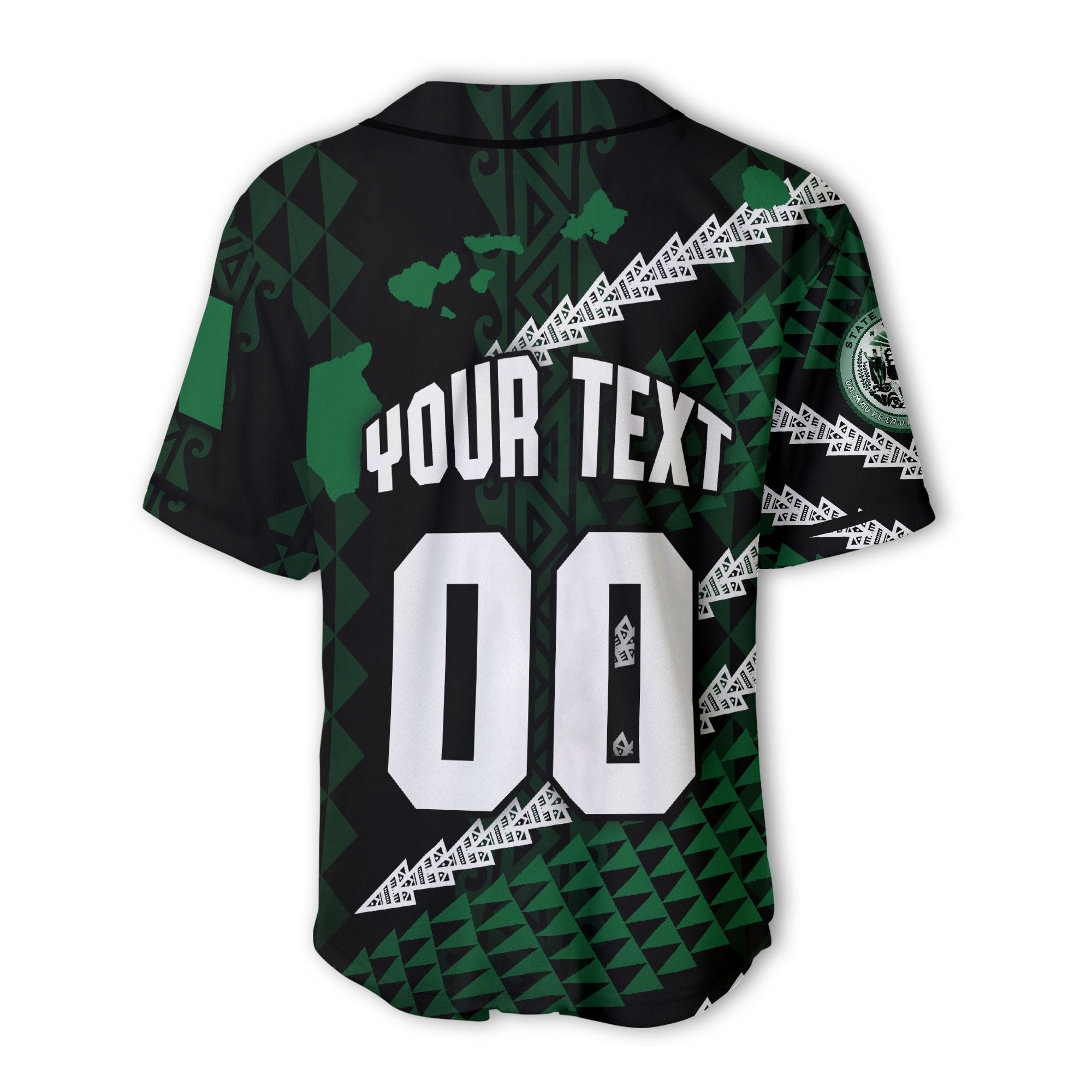 Hawaii Aiea High School Custom Baseball Jersey Map Style