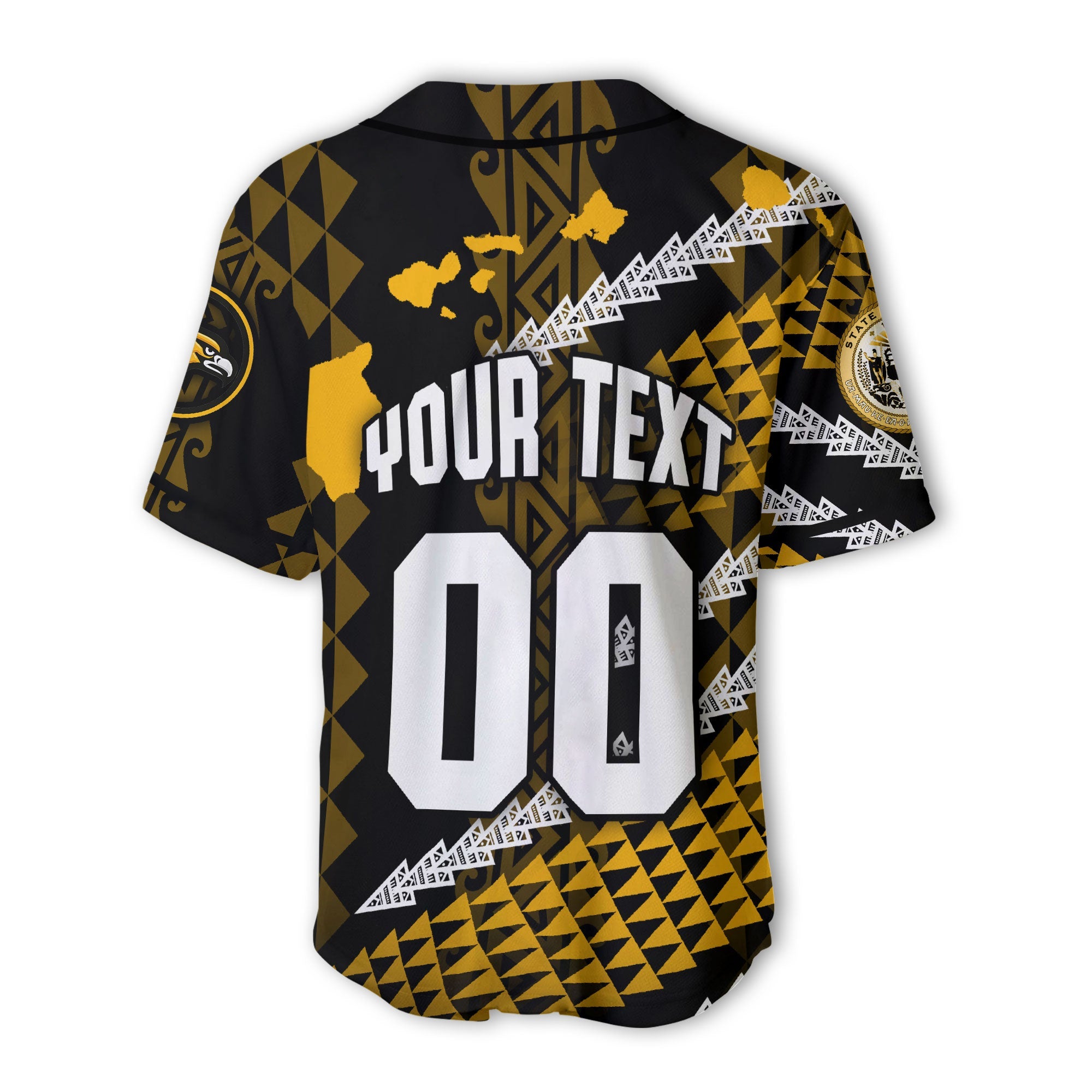 Hawaii Nanakuli High School Custom Baseball Jersey Map Style