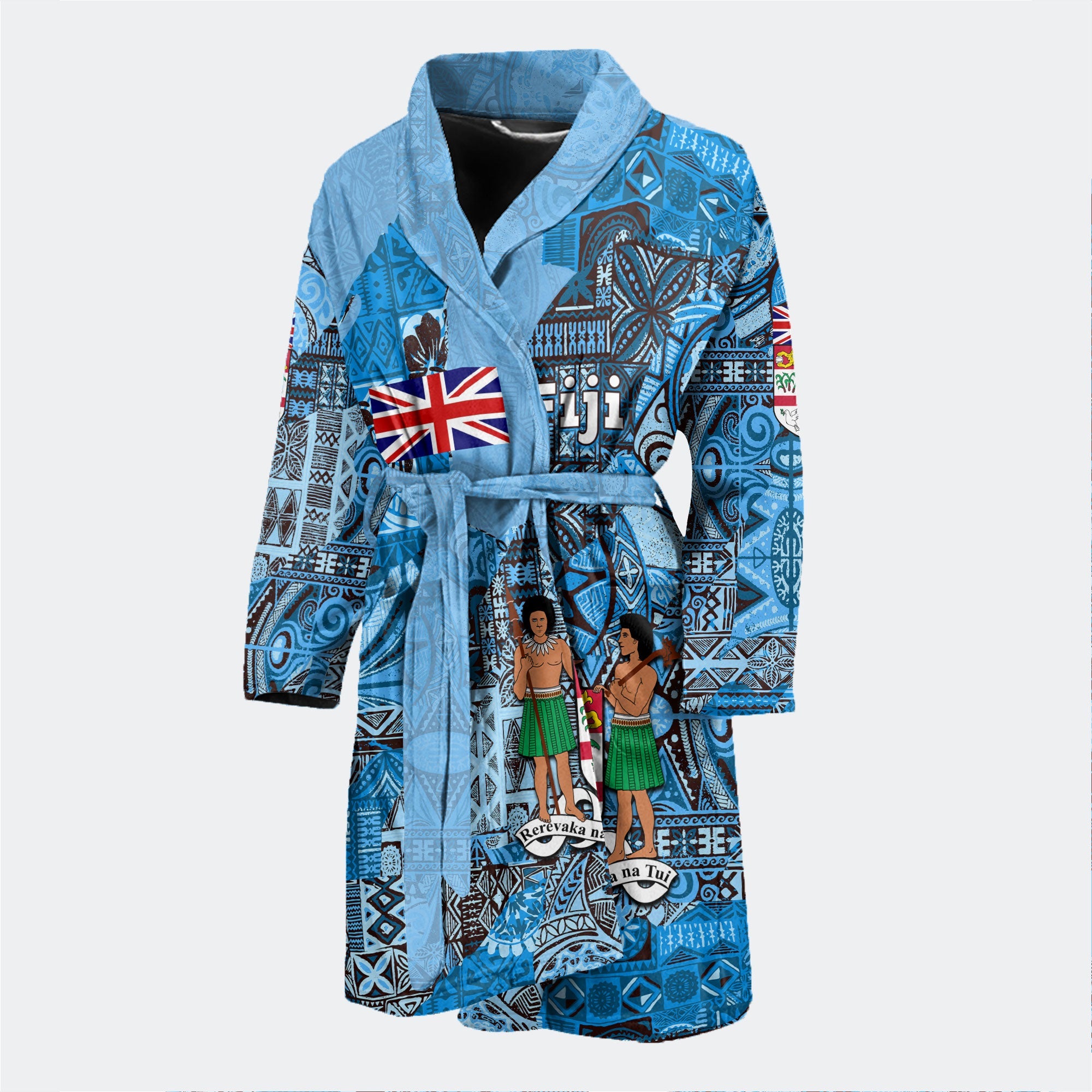 Fiji Flag & Coat Of Arms Bath Robe