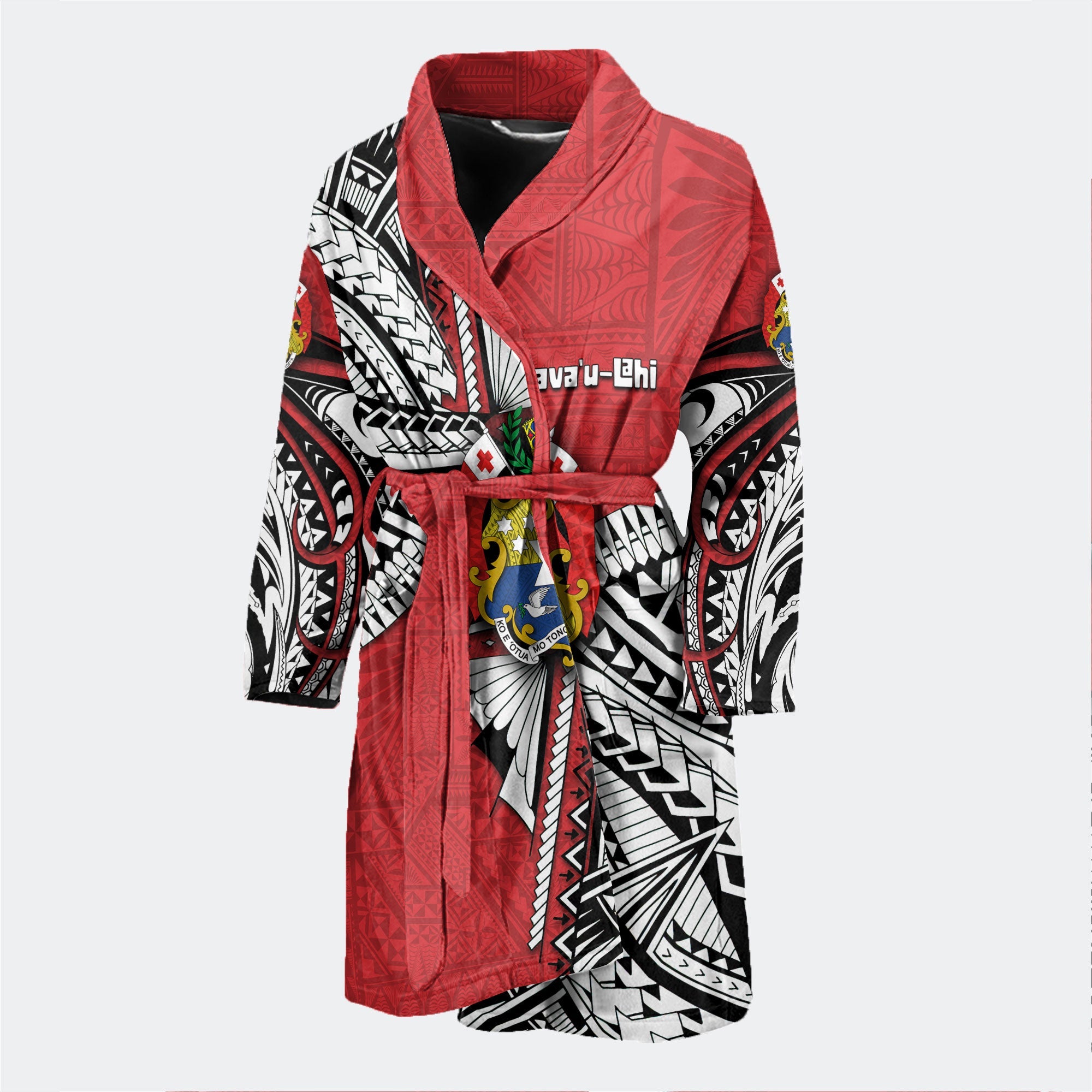 Custom Tonga Vava'u Lahi Coat Of Arms Bath Robe