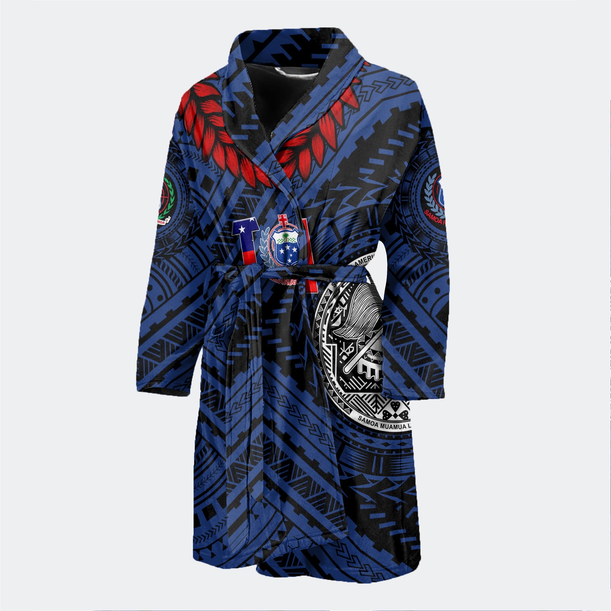 Polynesian Samoa Bath Robe Toa Samoa Rugby Ula Fala Style