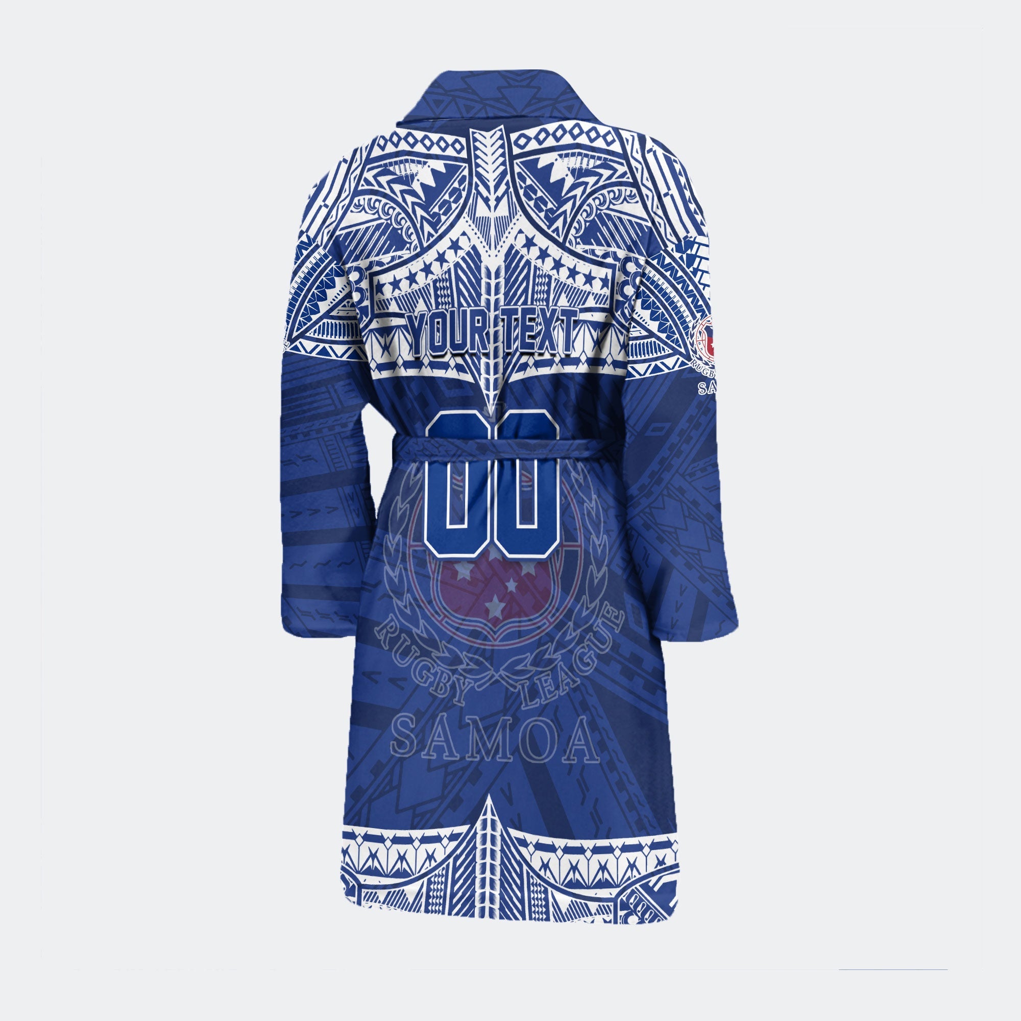 Custom Samoa TOA Rugby Bath Robe Map Style