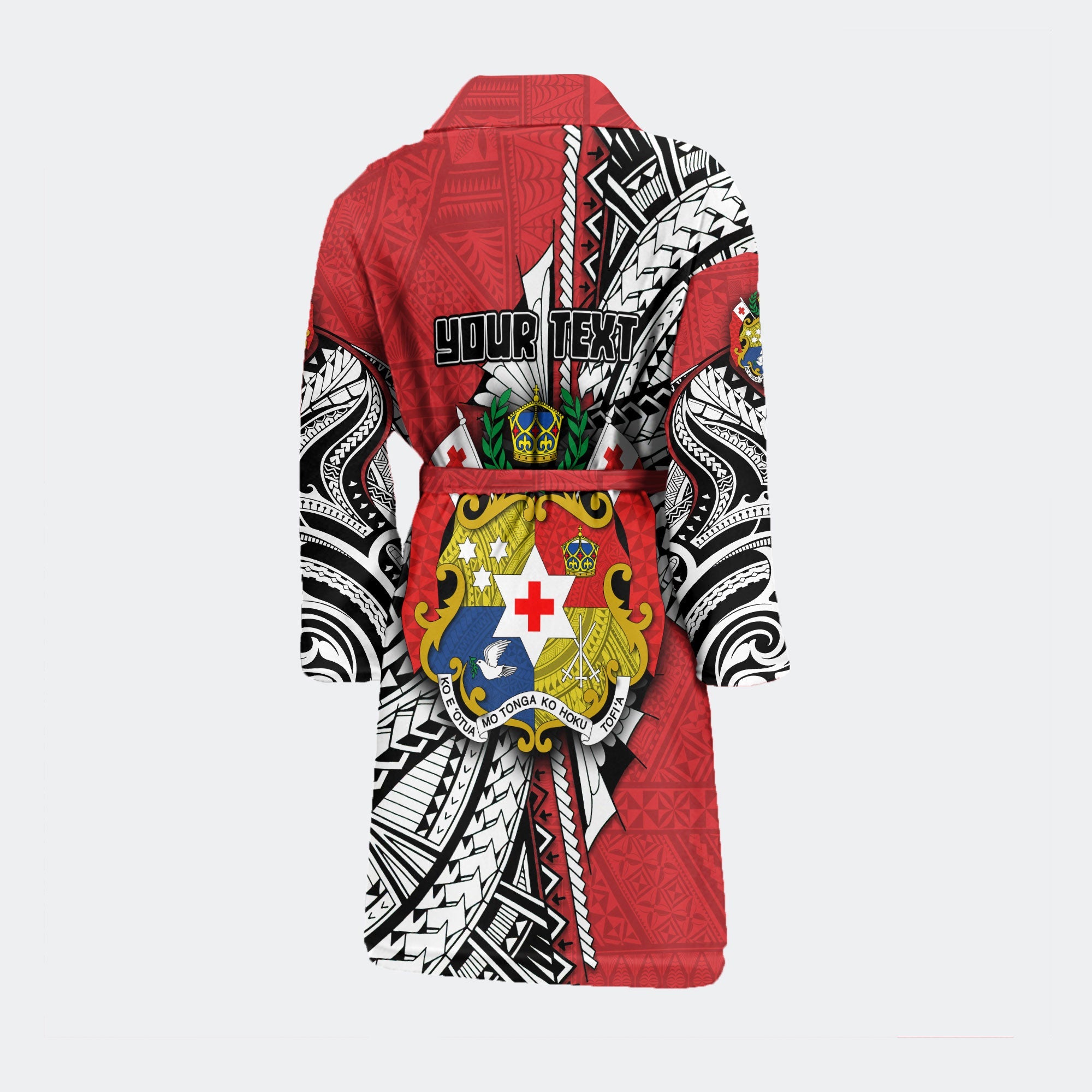 Custom Tonga Vava'u Lahi Coat Of Arms Bath Robe