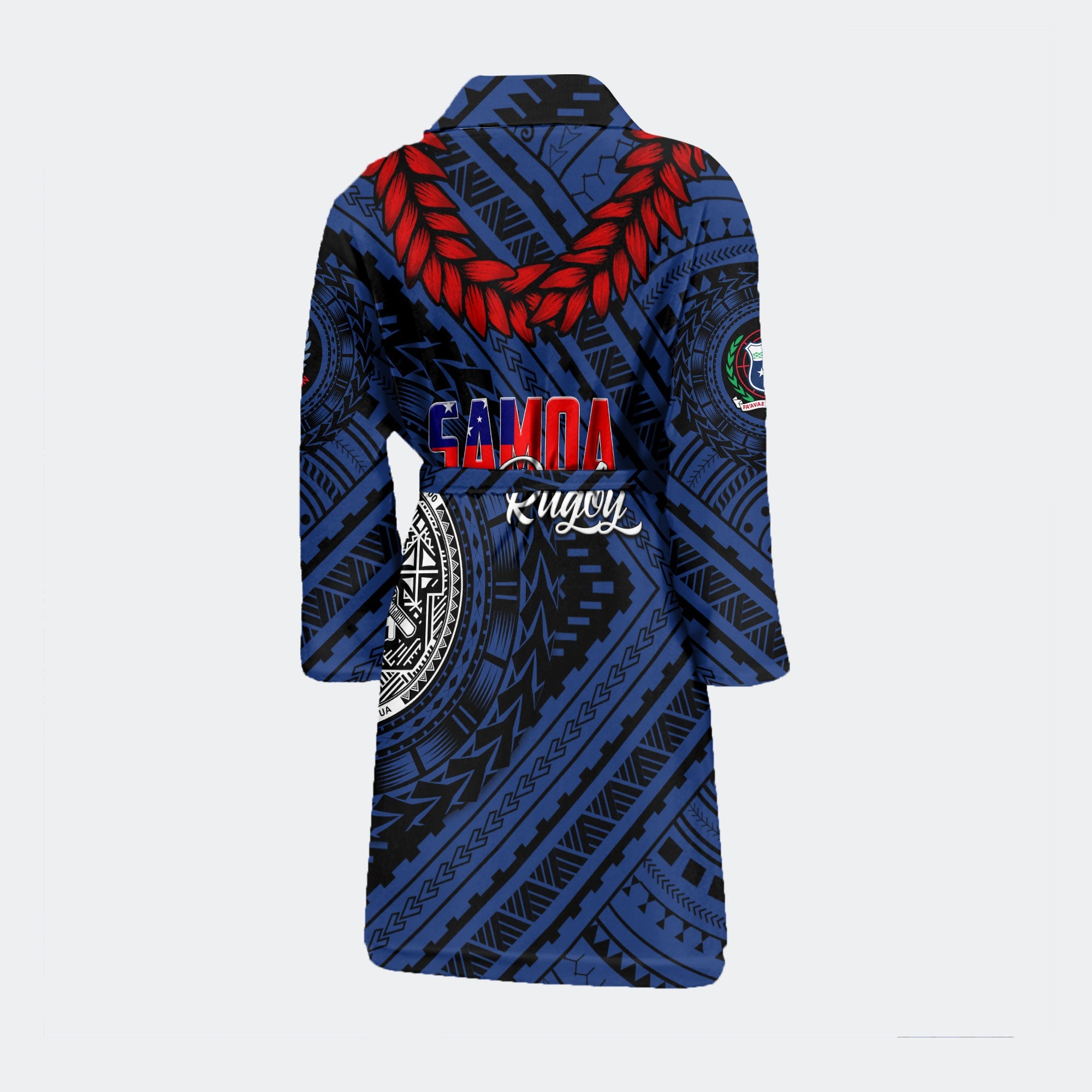 Polynesian Samoa Bath Robe Toa Samoa Rugby Ula Fala Style