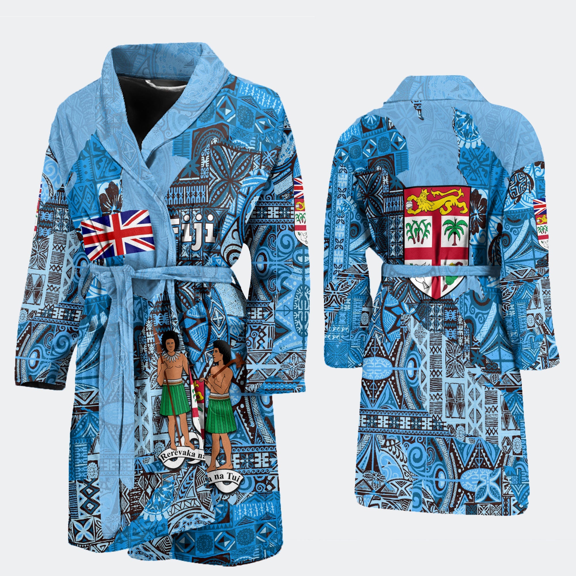 Fiji Flag & Coat Of Arms Bath Robe