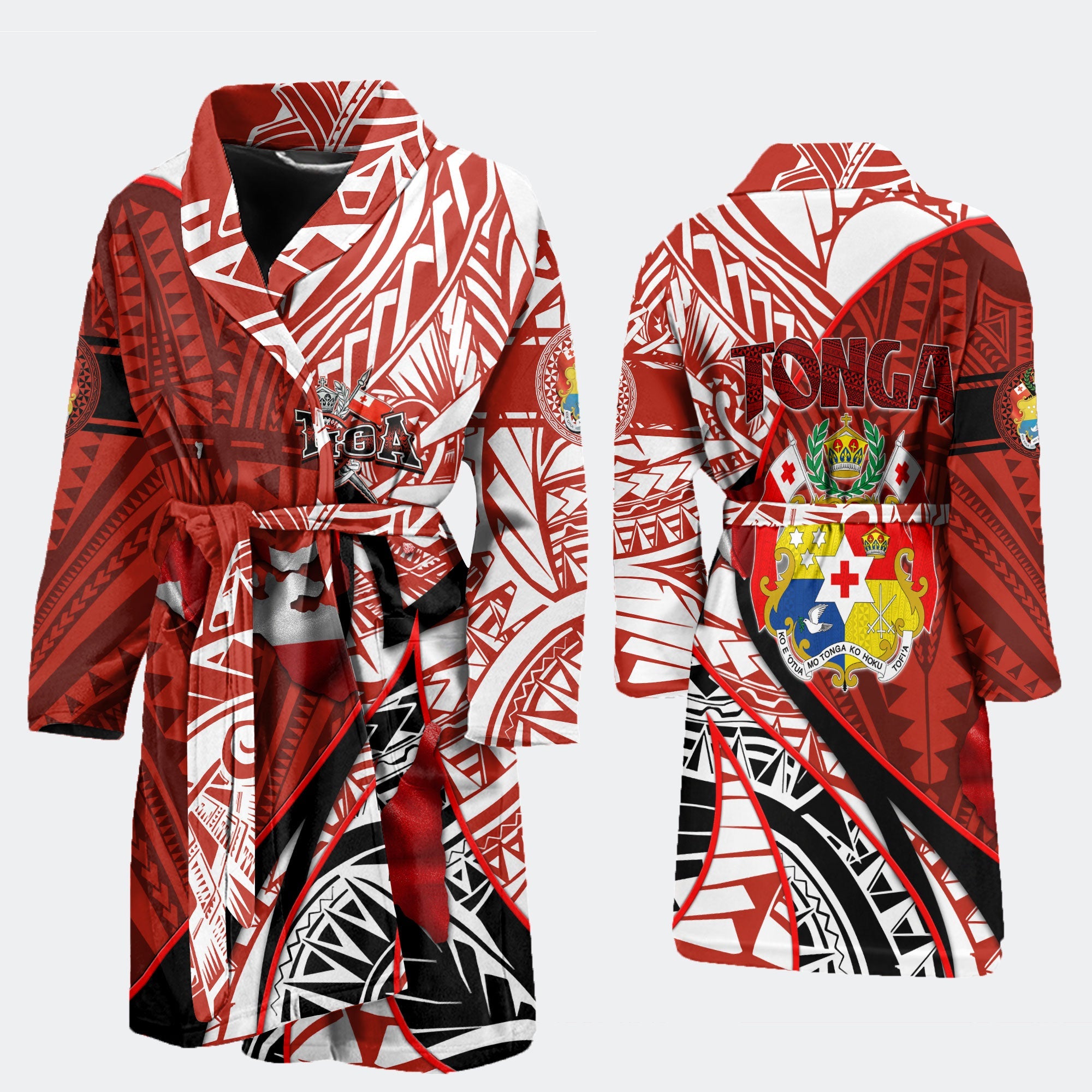 Tonga In My Heart Royal Coat Of Arms Bath Robe