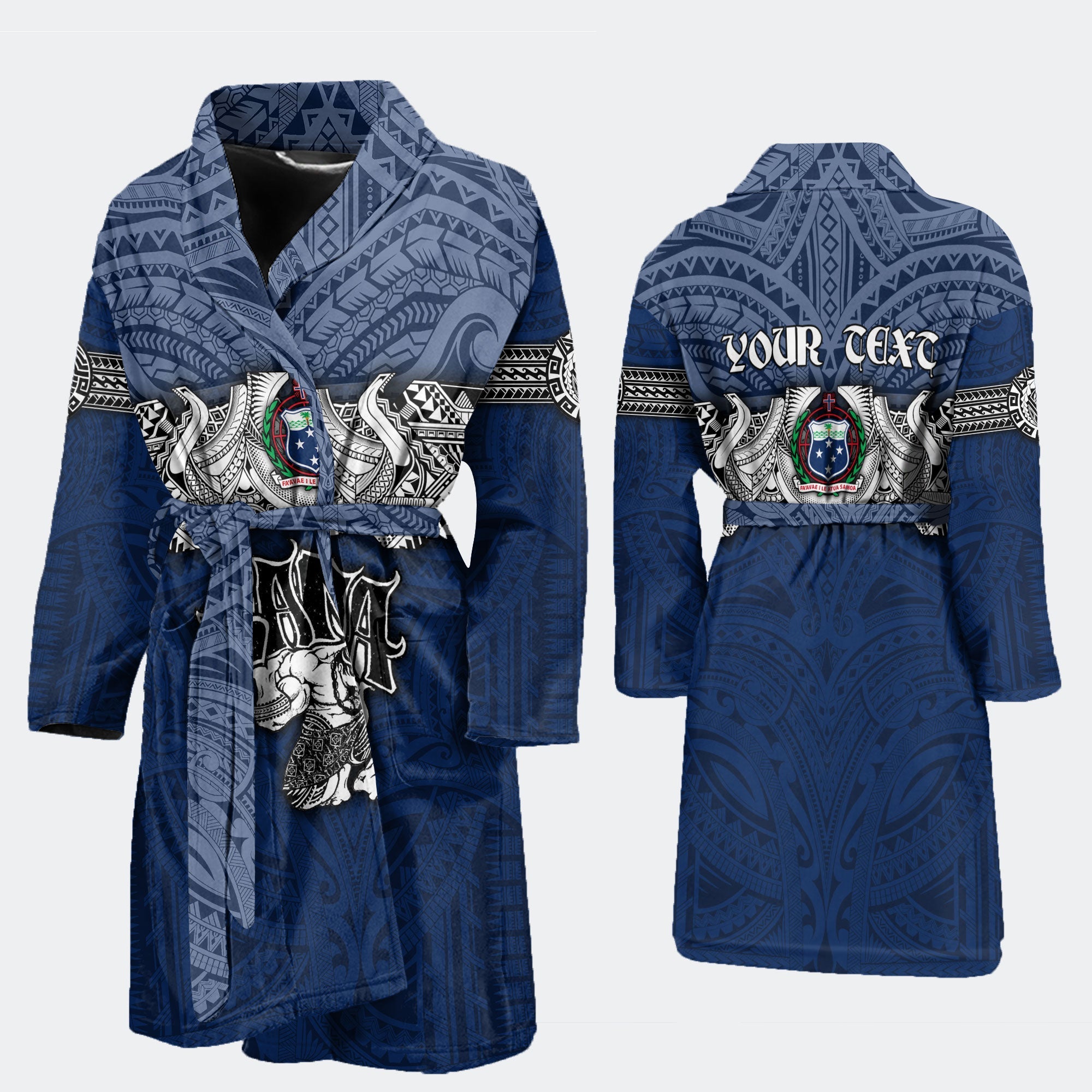 Custom Samoa Warrior Bath Robe