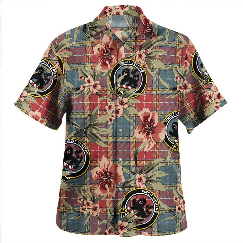 Scottish Tartan Baxter of Balgavies Weathered Clan Hawaiian Shirt Tropical Old Style