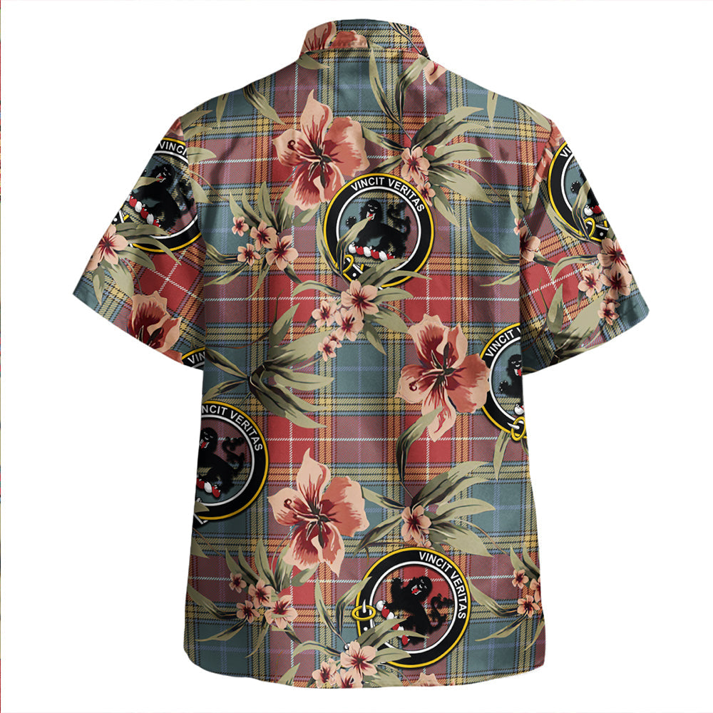 Scottish Tartan Baxter of Balgavies Weathered Clan Hawaiian Shirt Tropical Old Style