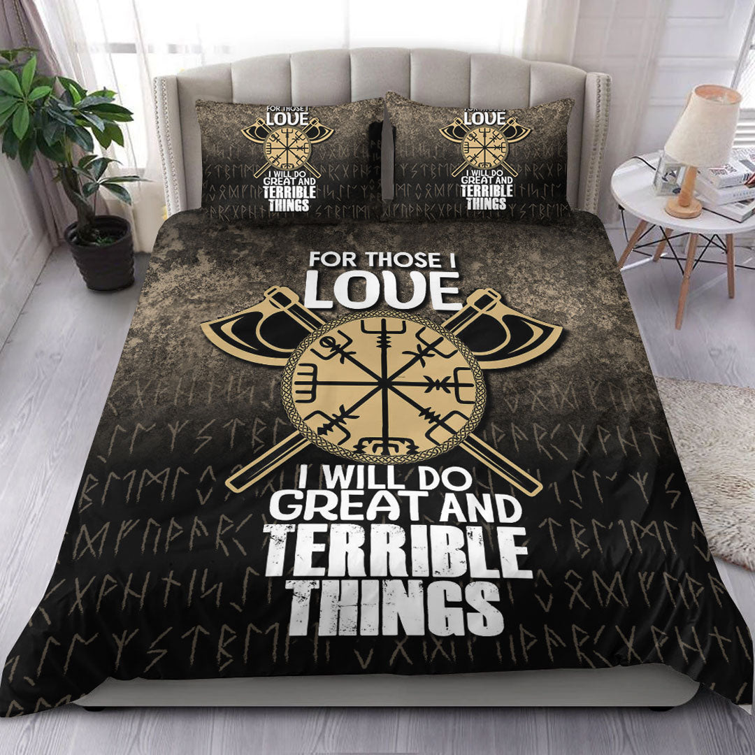 Viking Bedding Set For Those I Love I Will Do Great And Terrible Things