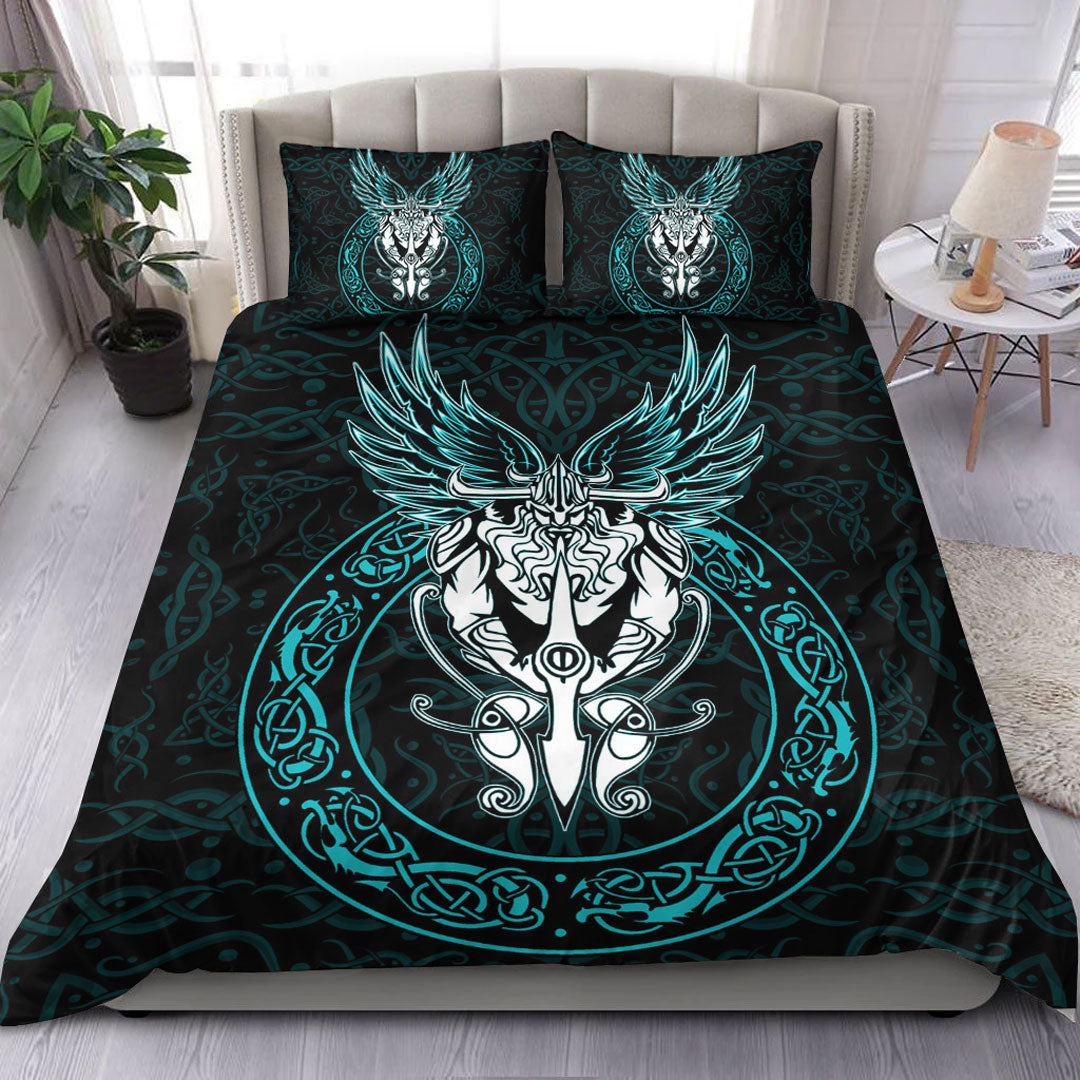 Viking Bedding Set OdinWing Viking Turquoise