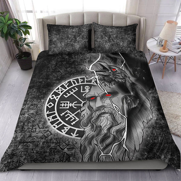 Viking Bedding Set Odin Viking Raven Of Odin Ver02