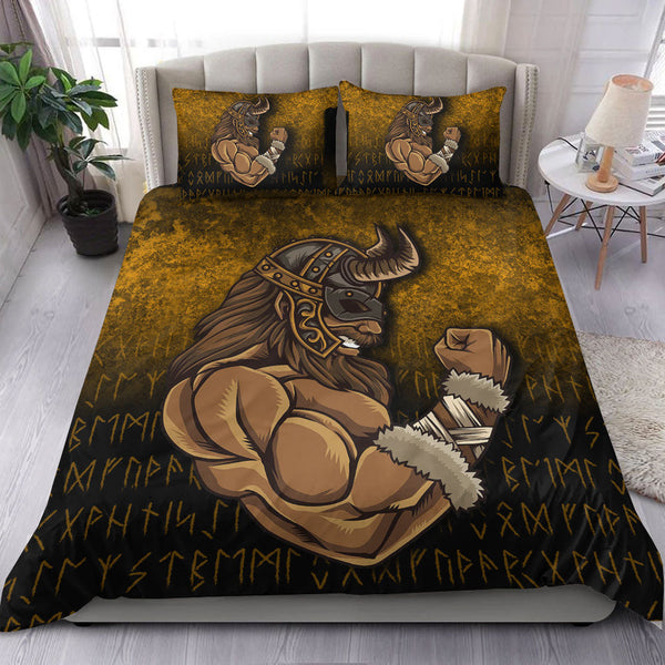 Viking Bedding Set Viking Warrior Muscles Power