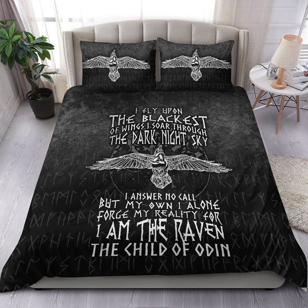 Viking Bedding Set I Am The Raven The Child Of Odin